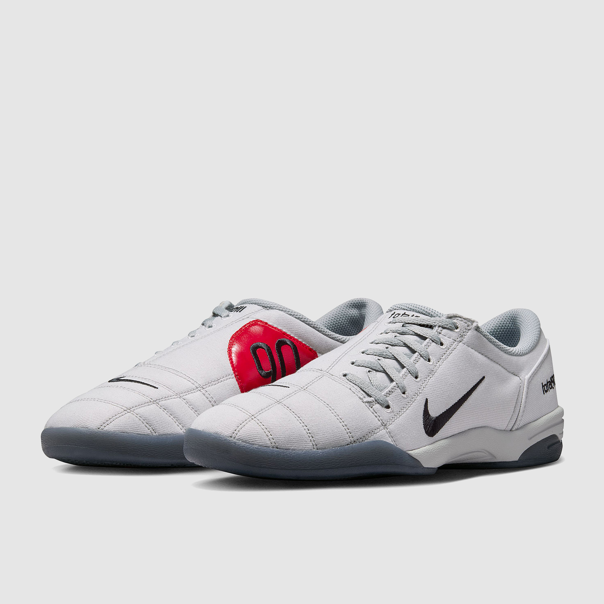 Nike Sportswear T90 Premium Lt Smoke Black University Red Grey