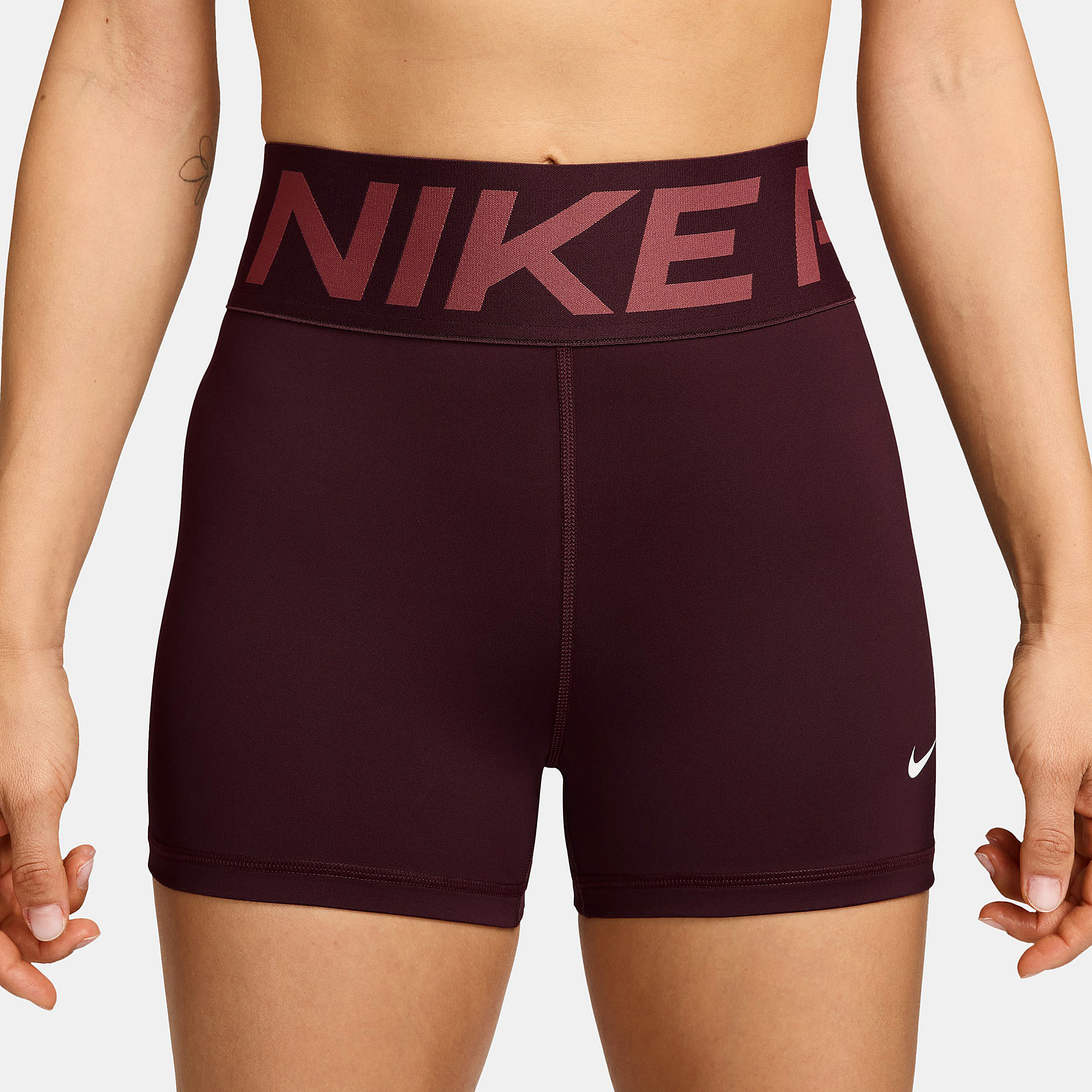 Nike Womens Pro Sculpt High Waisted 3 Inch Biker Shorts Red
