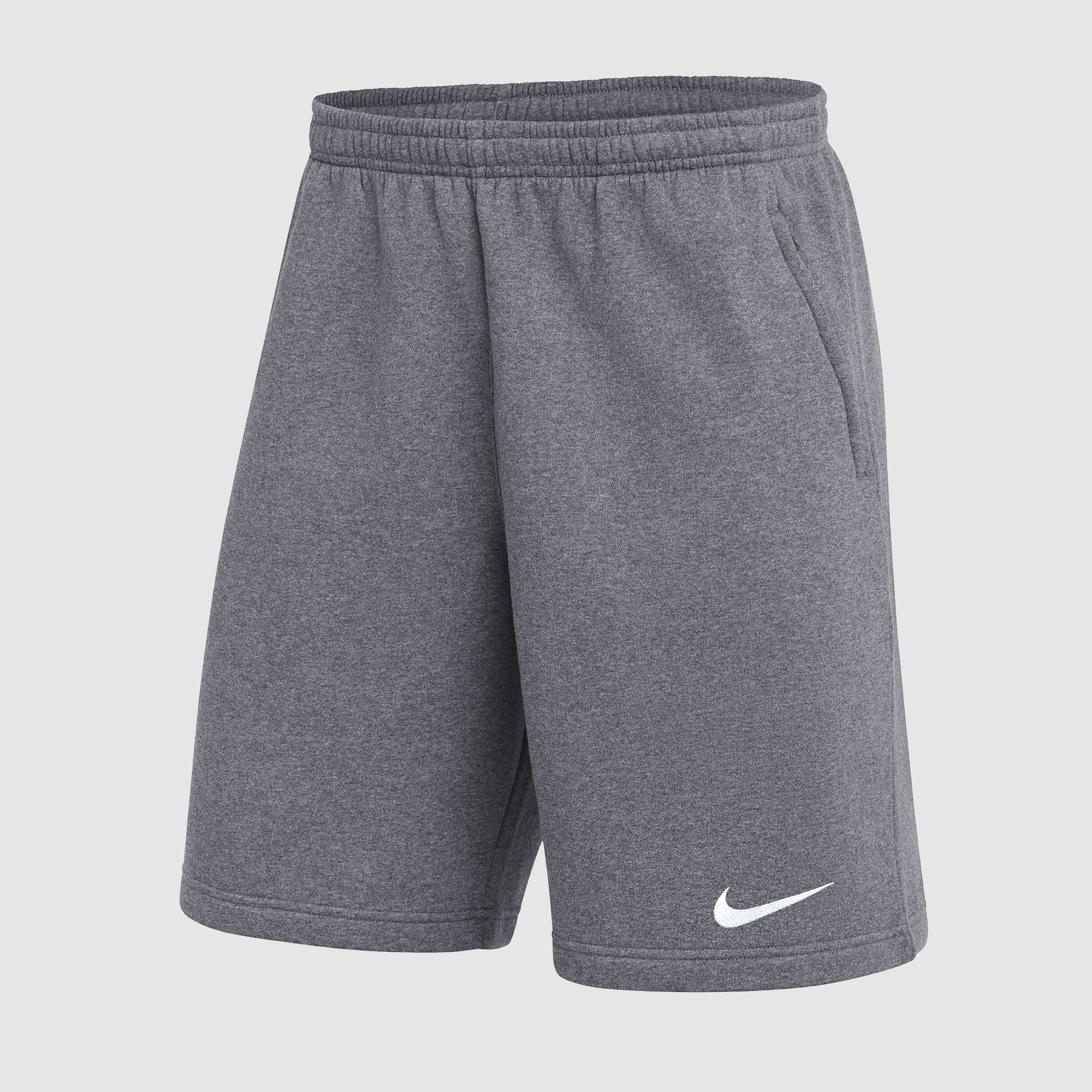 Nike Junior Park 26 Zip Pocket Fleece Shorts Grey