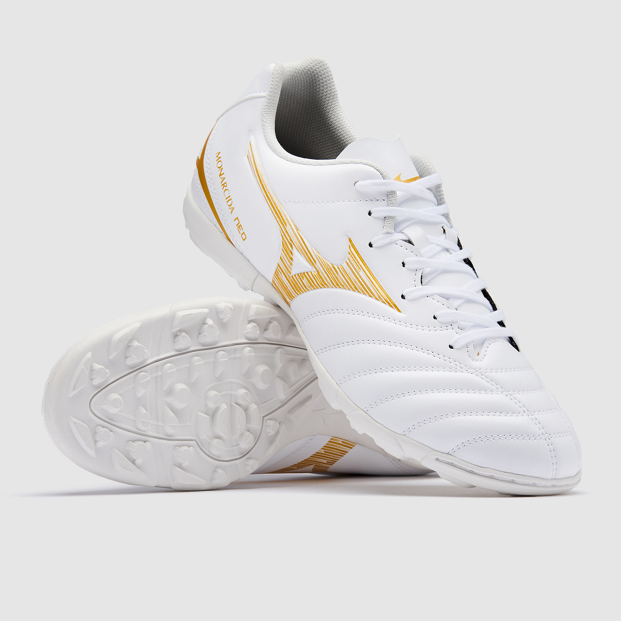 Mizuno Monarcida Neo III Select Turf - White/MP Gold - Adult Boots