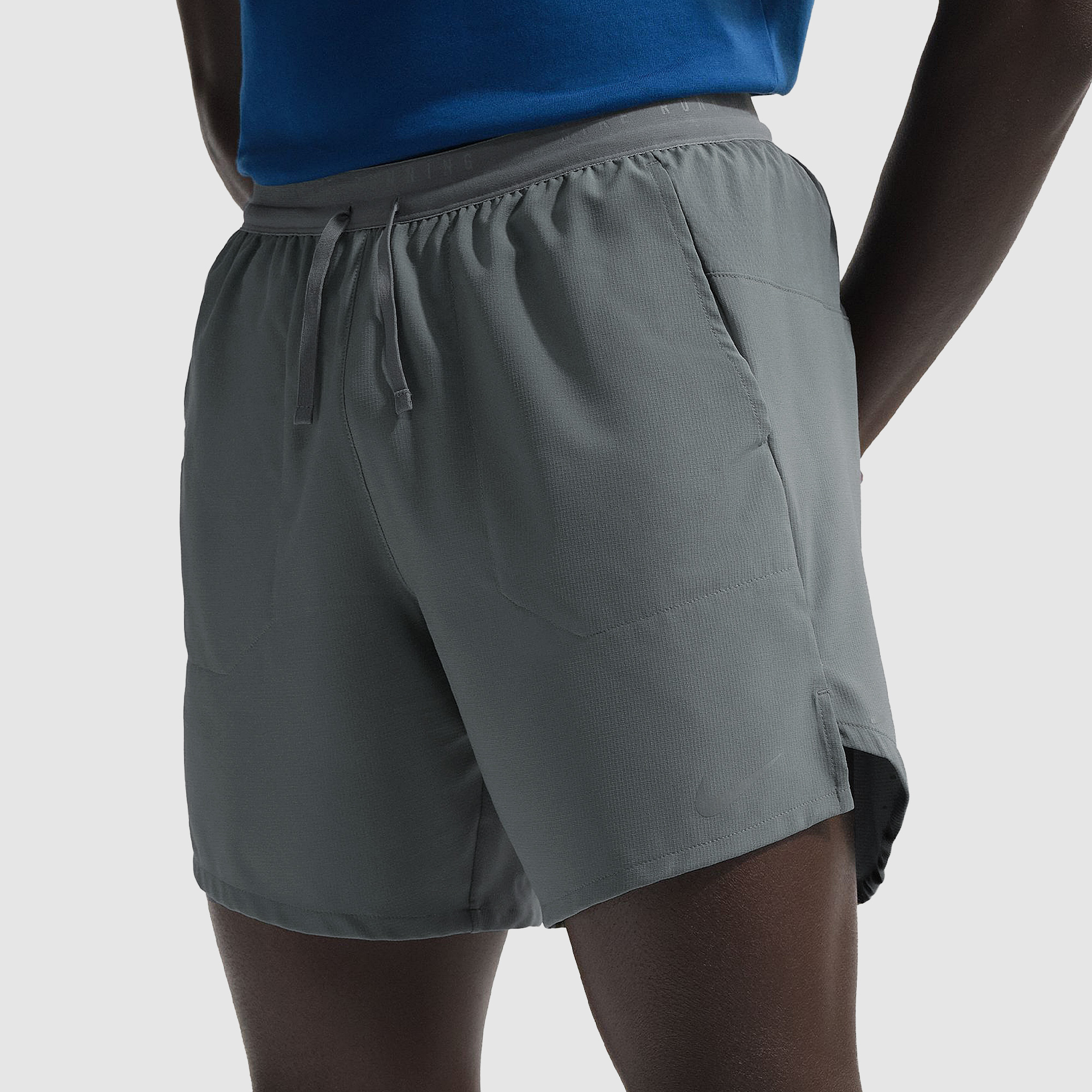 Nike Dri Fit Stride Brief Lined 7 Inch Short Smoke Reflective Silv Grey