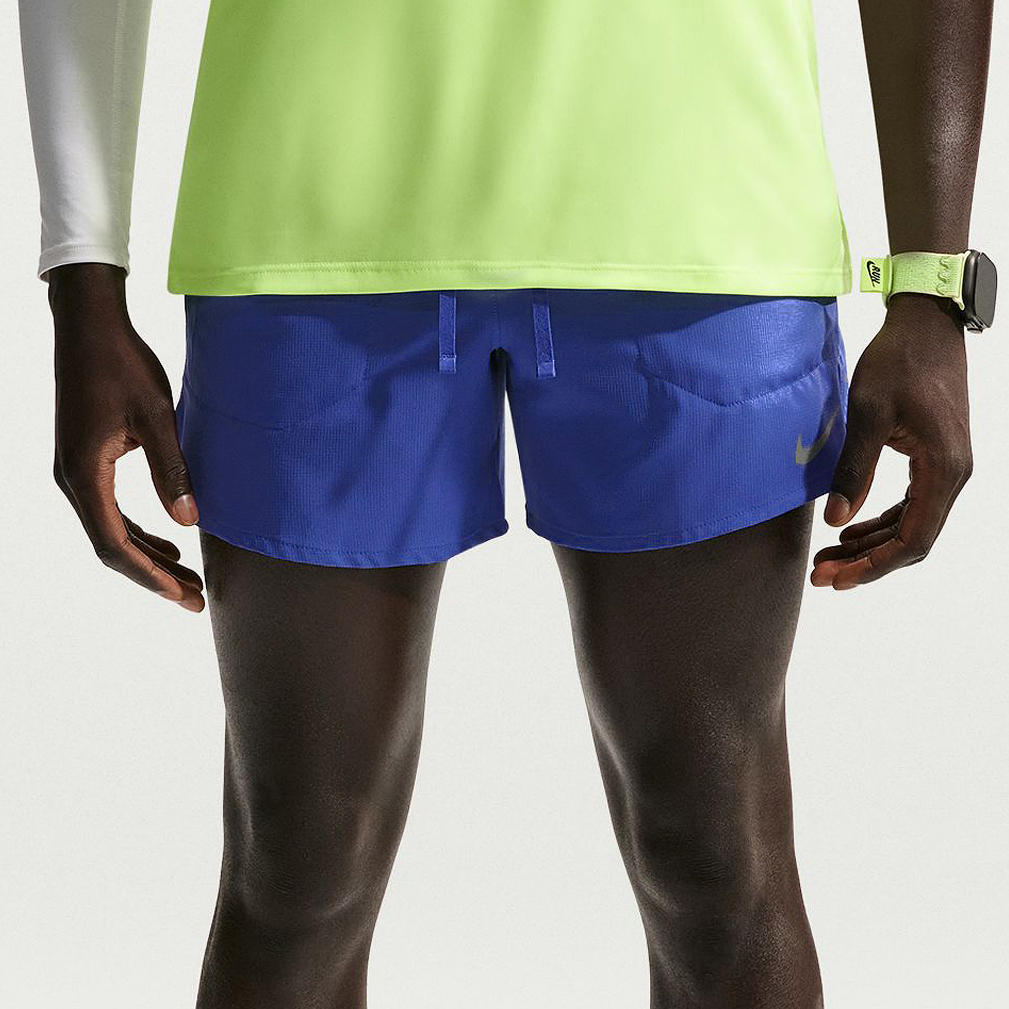 Nike Dri Fit Stride Brief Lined 5 Inch Short Lapis Reflective Silv Blue