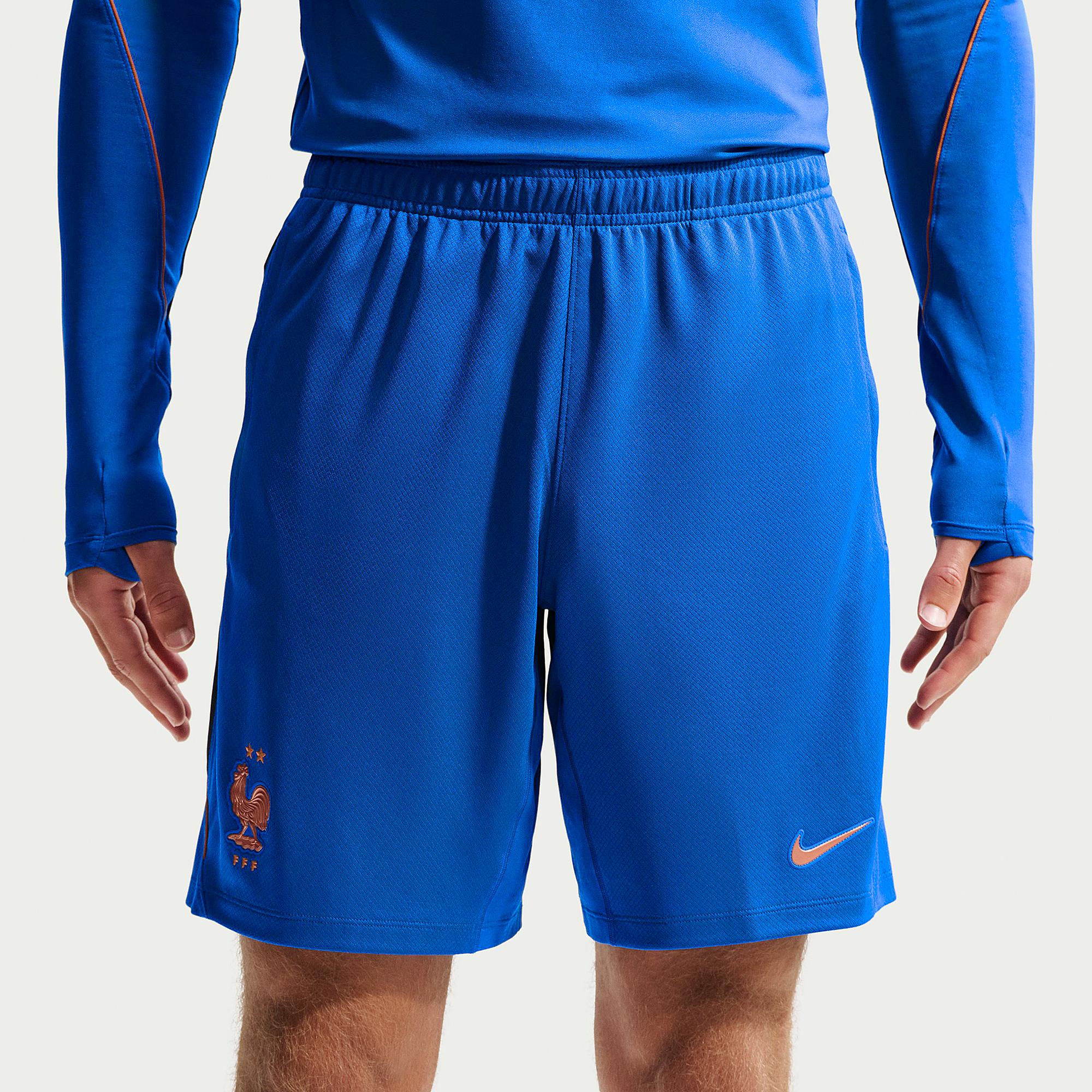 Nike France 2026 Dri Fit Strike Shorts Game Royal Blackened Metallic Copper Blue