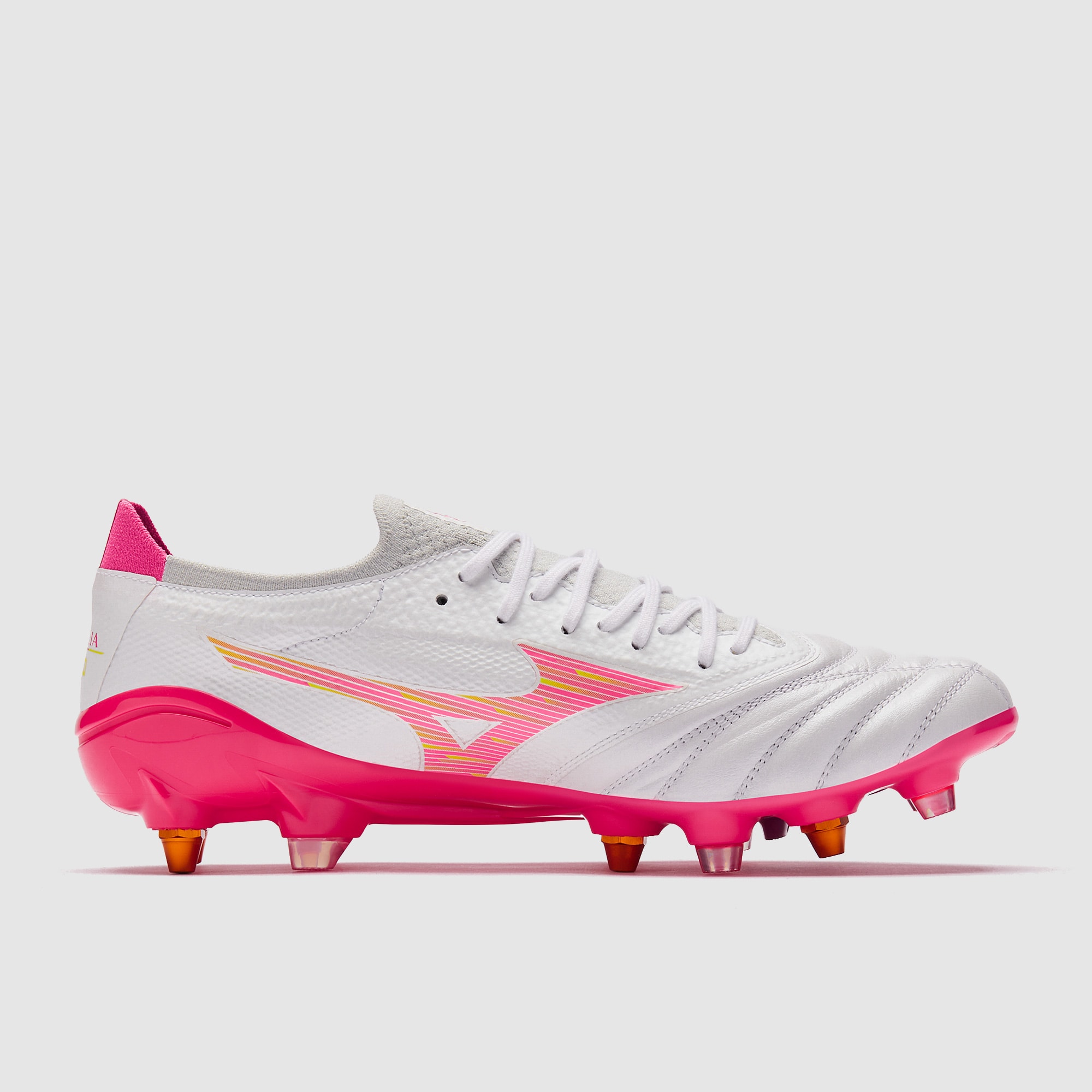 Mizuno Morelia Neo IV Beta Elite Mix Soft Ground - White/Pink