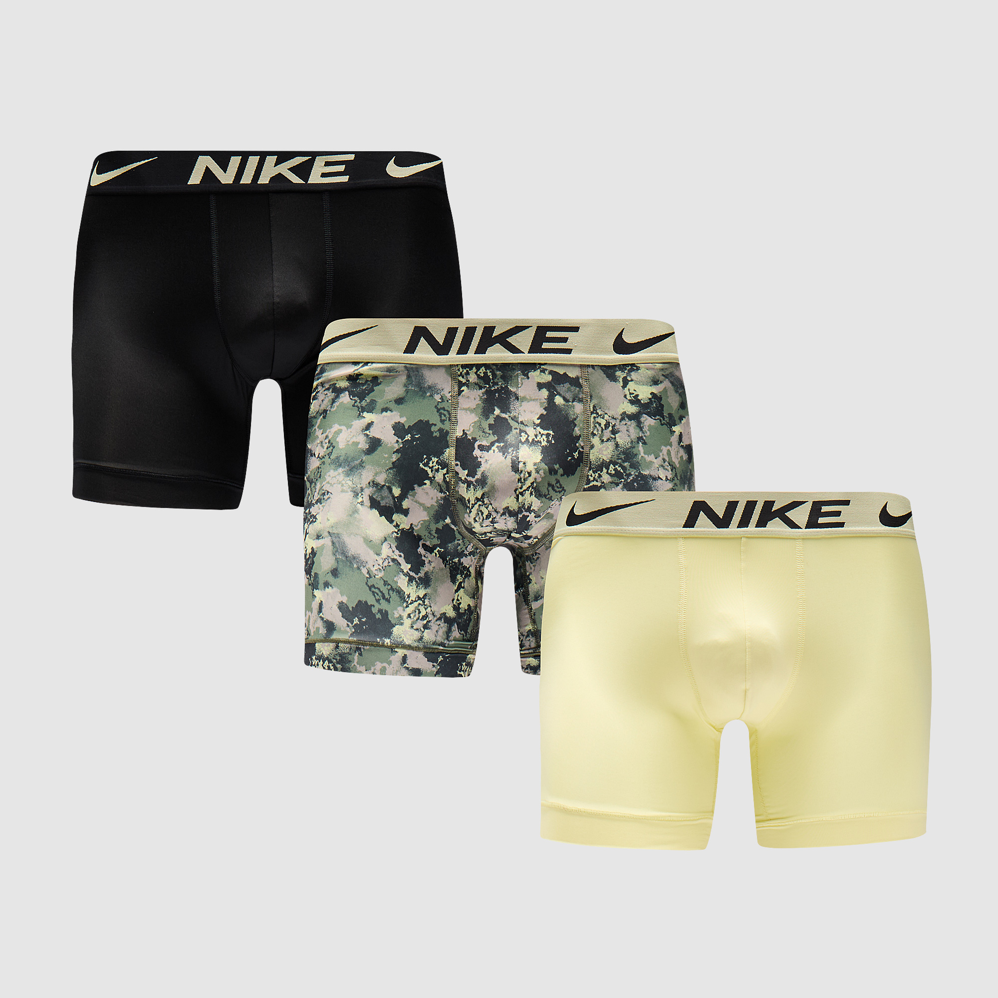 Nike Boxer Brief 3 Pack Silver Sge Tech Camo Life Lime Black Grey
