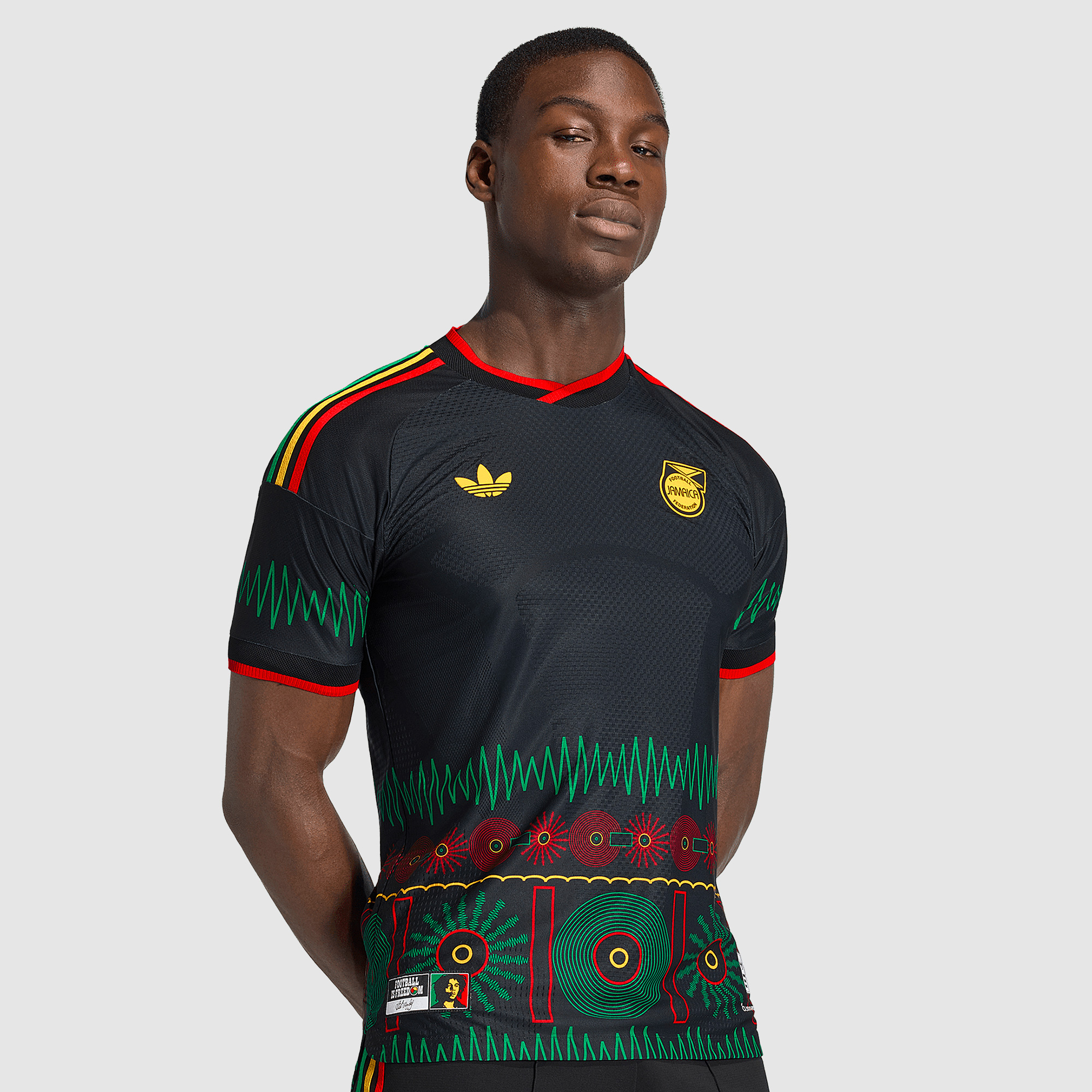 Adidas Originals Jamaica 2026 Authentic Away Shirt Black Men's Medium