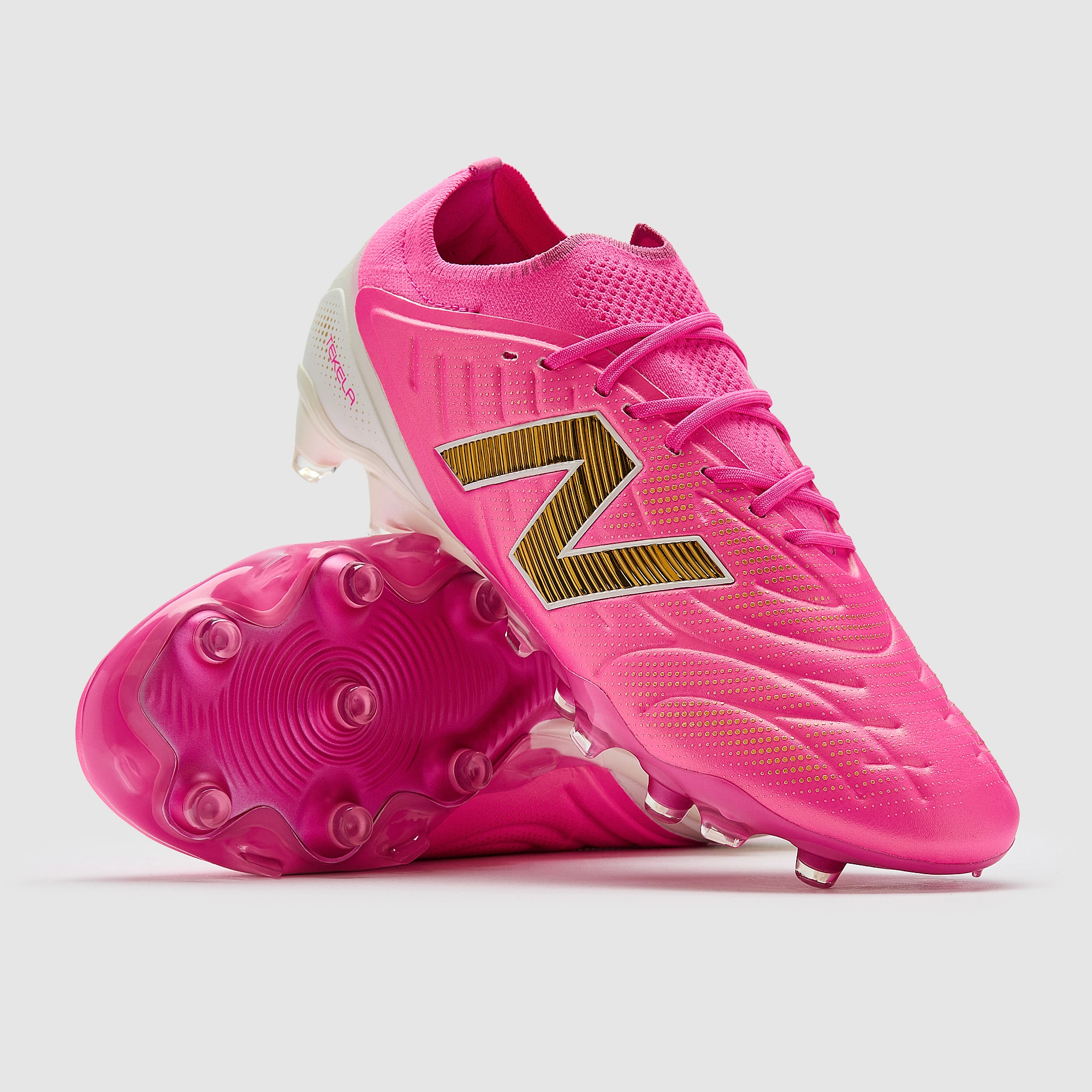 New Balance Tekela V5 Elite FG - Rose Chaleur/Or Métallisé/Rose Satin