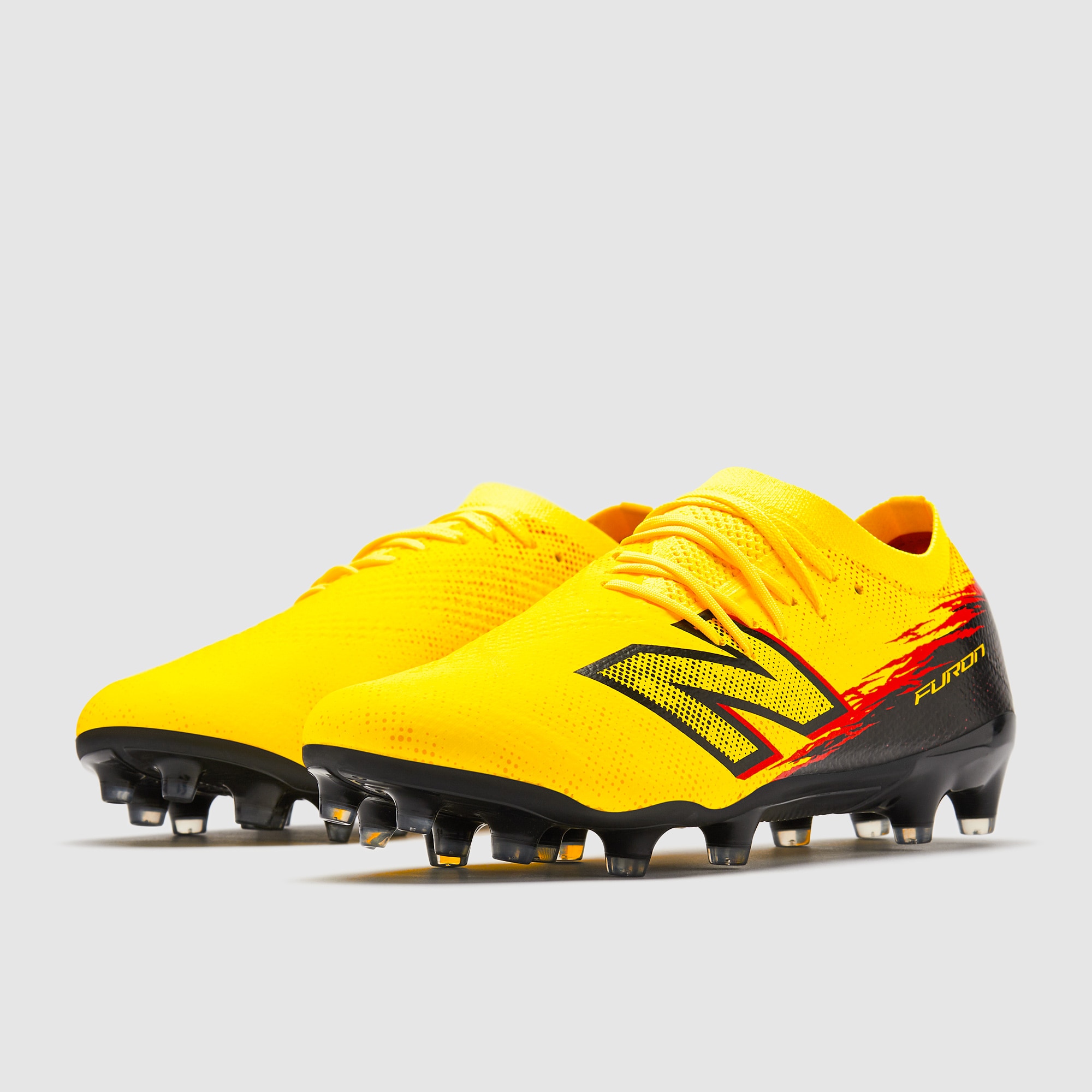 New Balance Furon V8 Pro MG - Punch Yellow/Black/Fire Cracker