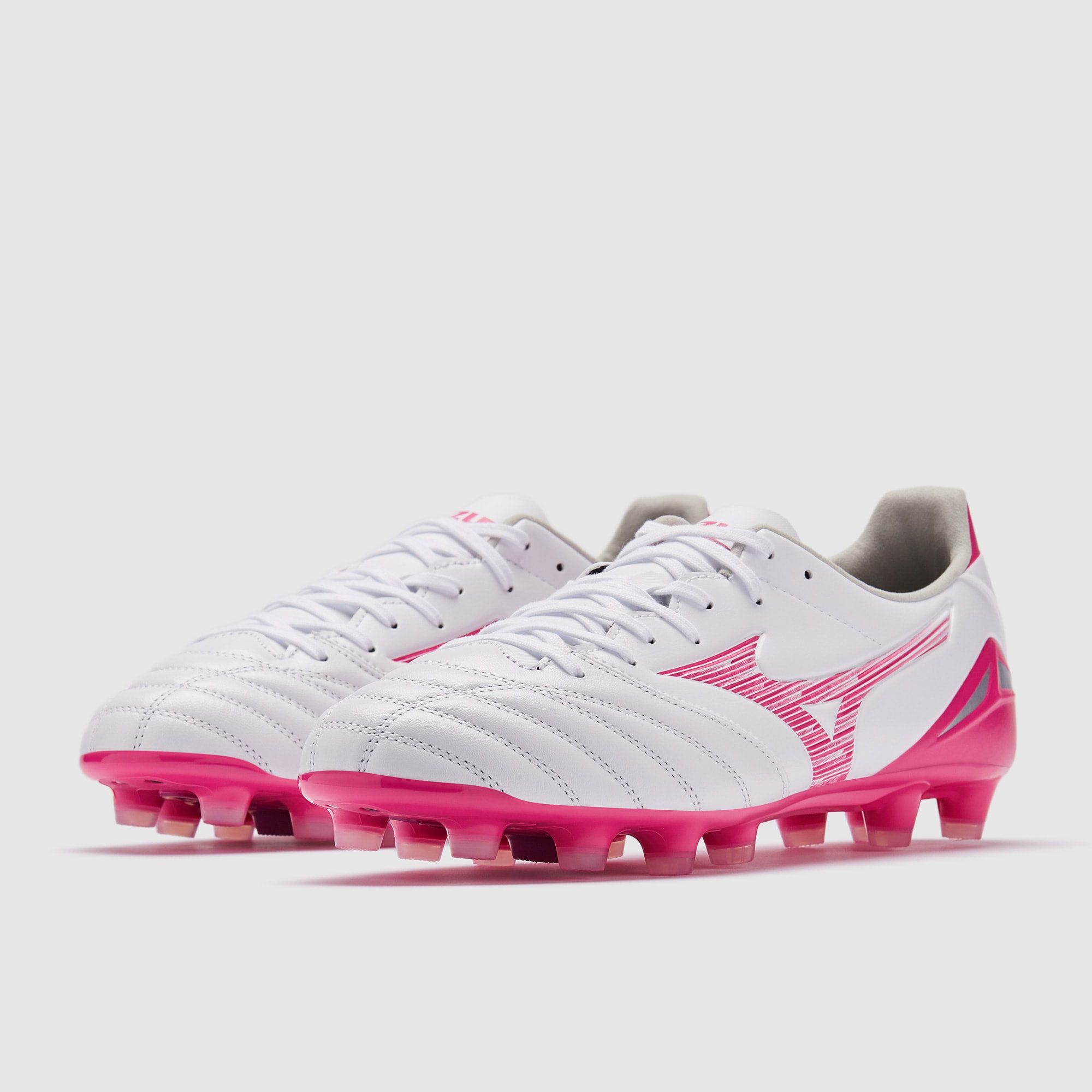 Mizuno Morelia Neo IV Pro Firm Ground - White/Fuchsia Purple