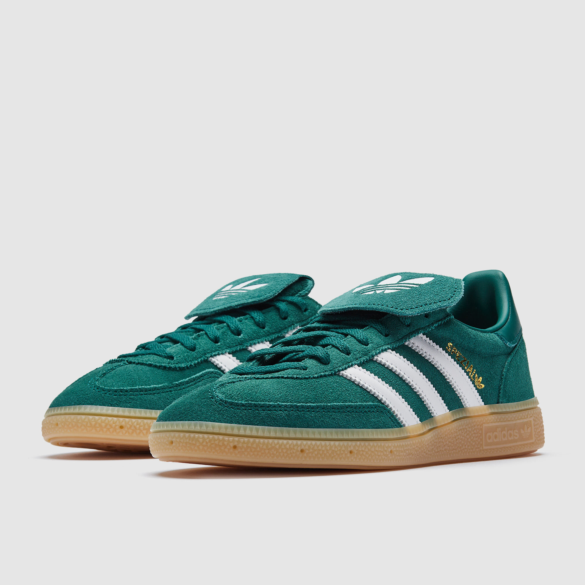 Adidas Originals Womens Handball Spezial Lt Collegiate Ftw White Gold Metallic Green