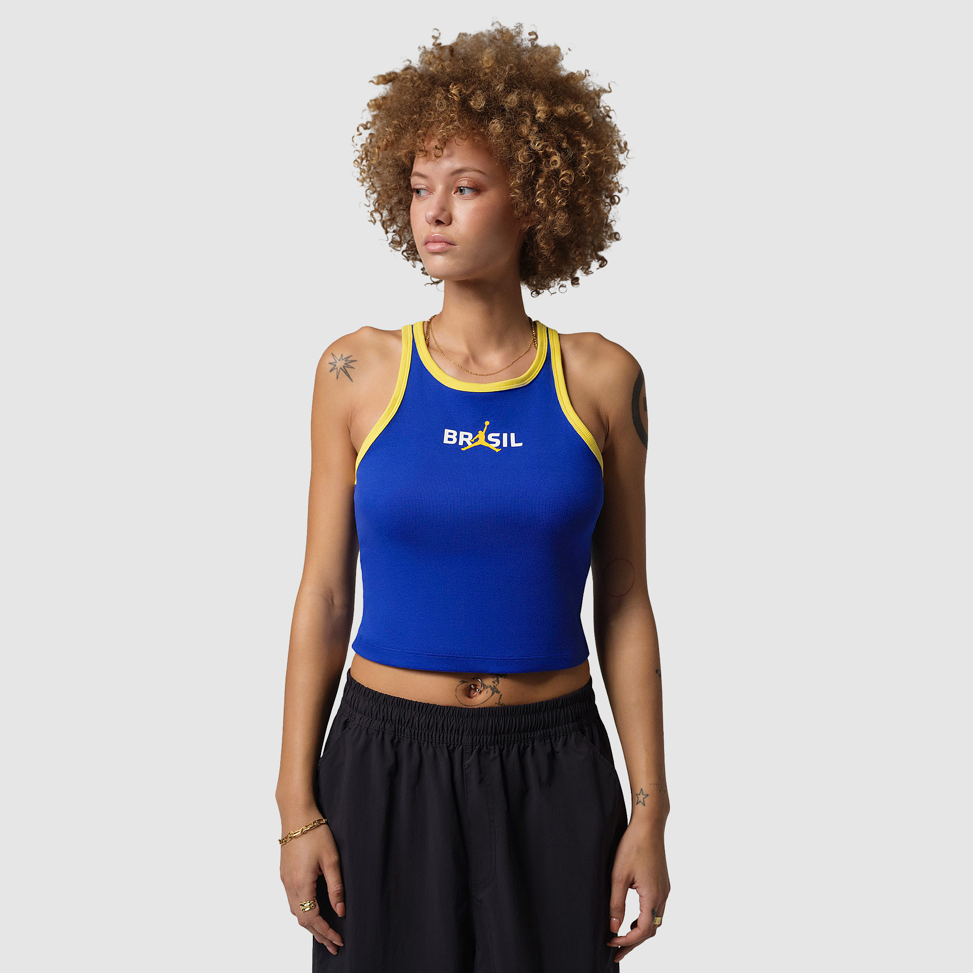 Jordan Brazil 2026 Womens Sleeveless Tank Top Old Royal Yellow Pulse Blue