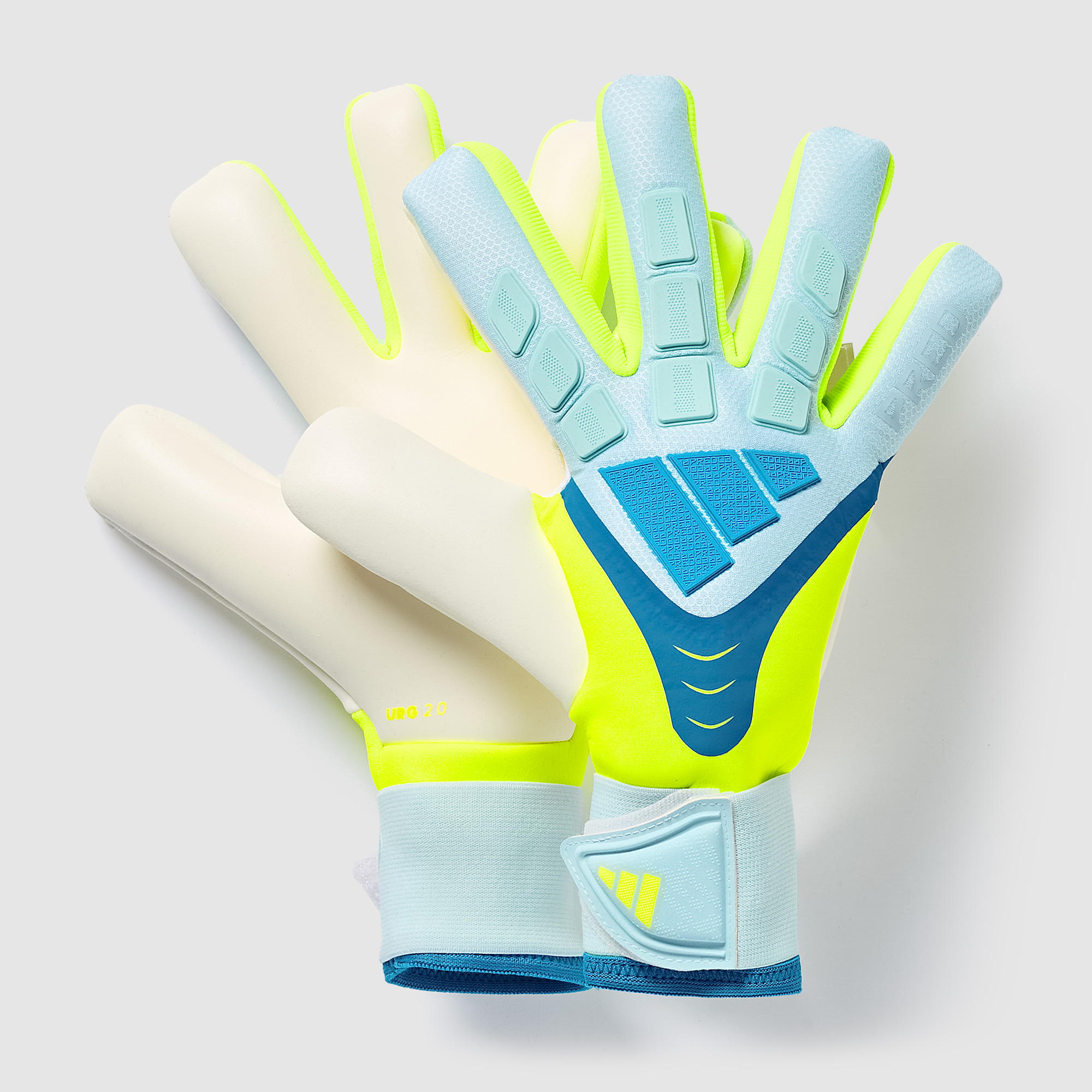 Adidas Predator Competition Gk Gloves Crystal Sky Ray Solar Yellow Blue