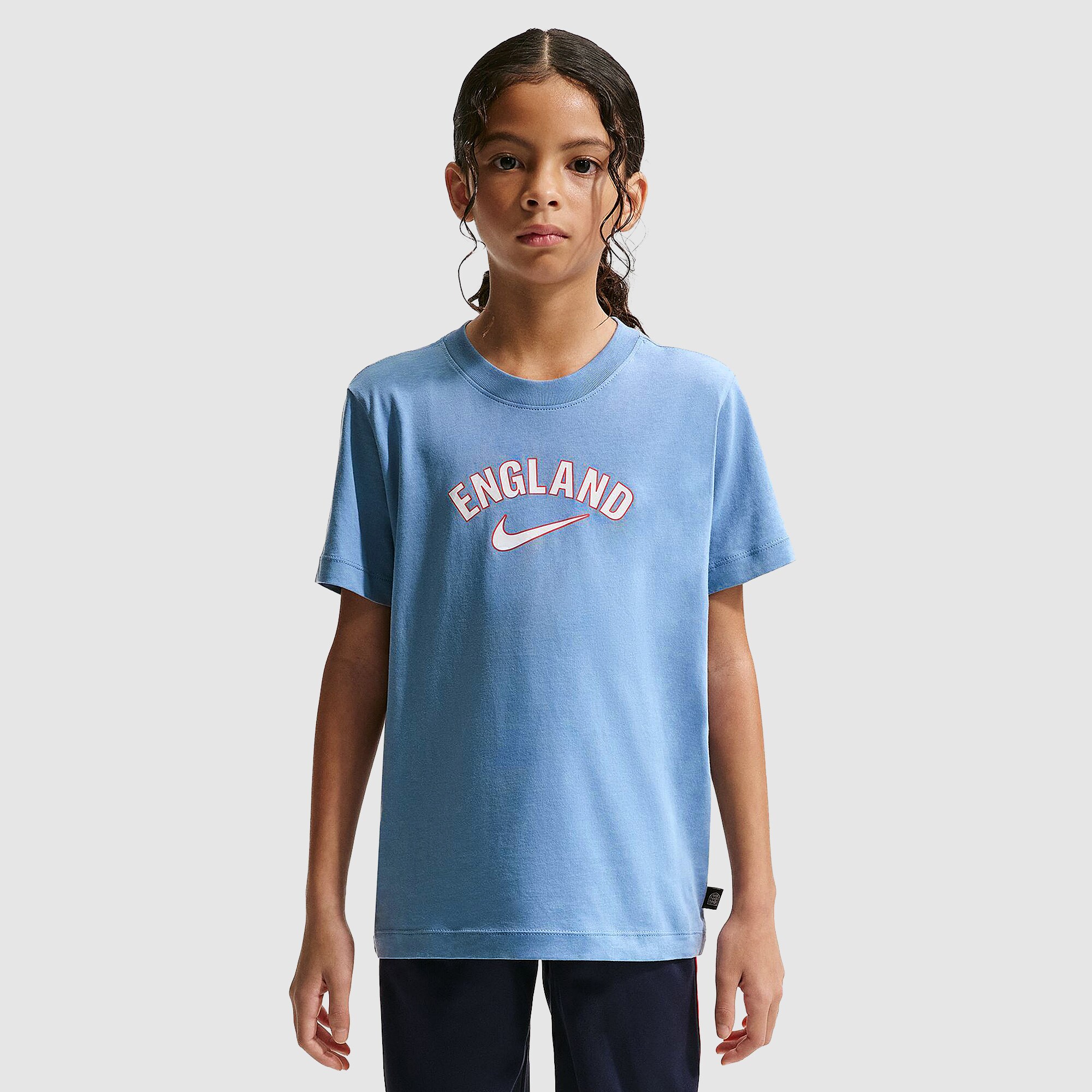 Nike England 2026 Kids Wordmark Shirt Work Blue