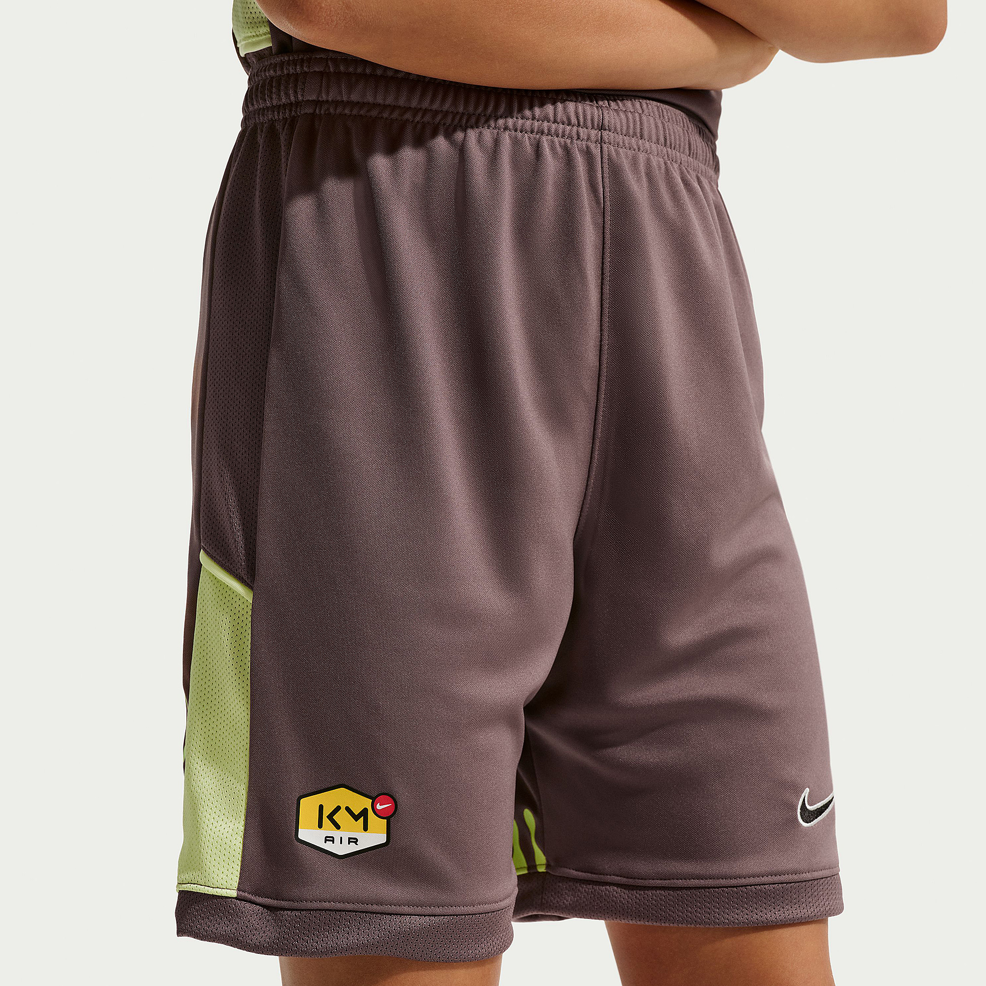 Nike Kids X Mbappe Dri Fit Academy 25 Shorts Plum Eclipse Plum Eclipse Lt Liquid Lime Black Purple
