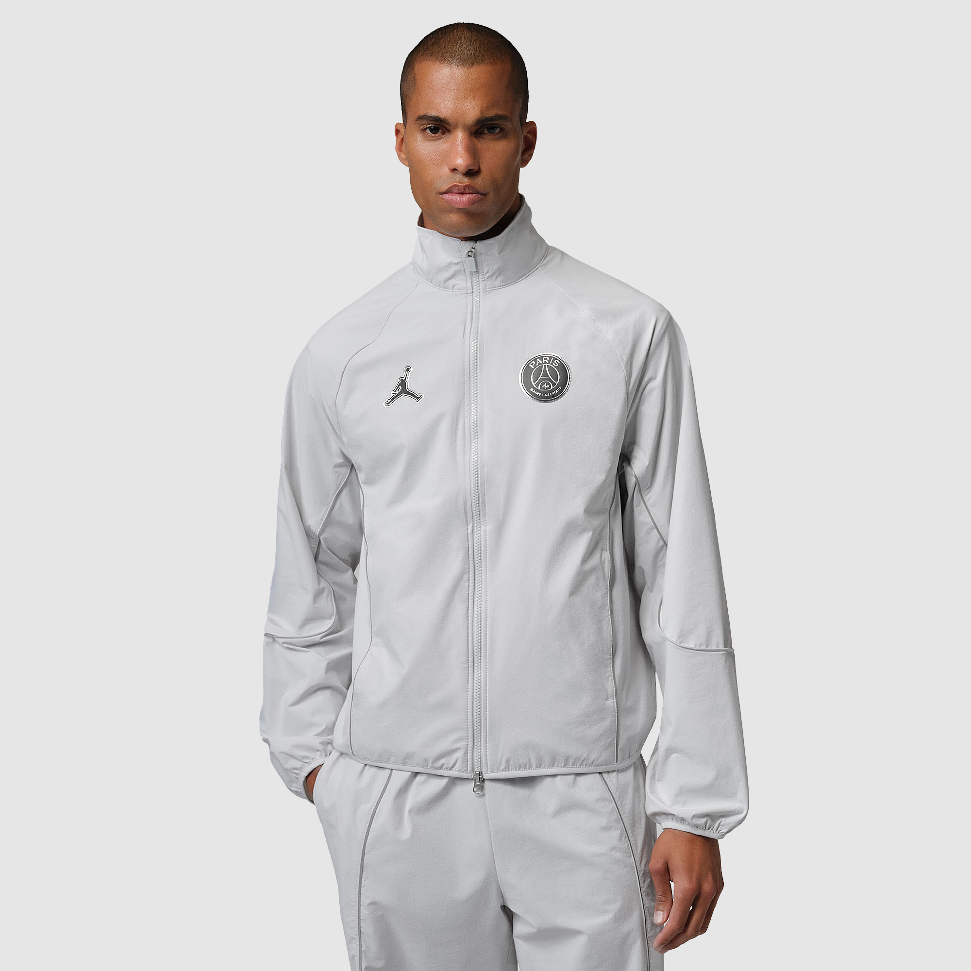 Jordan Paris Saint Germain 25 26 Dri Fit Anthem Jacket Pure Platinum White