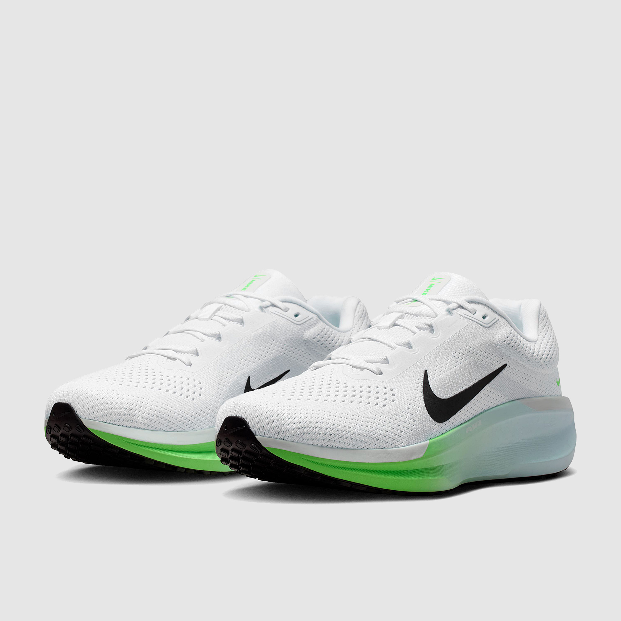 Nike Air Winflo 11 Black Glacier Blue Green Strike Pure Platinum White