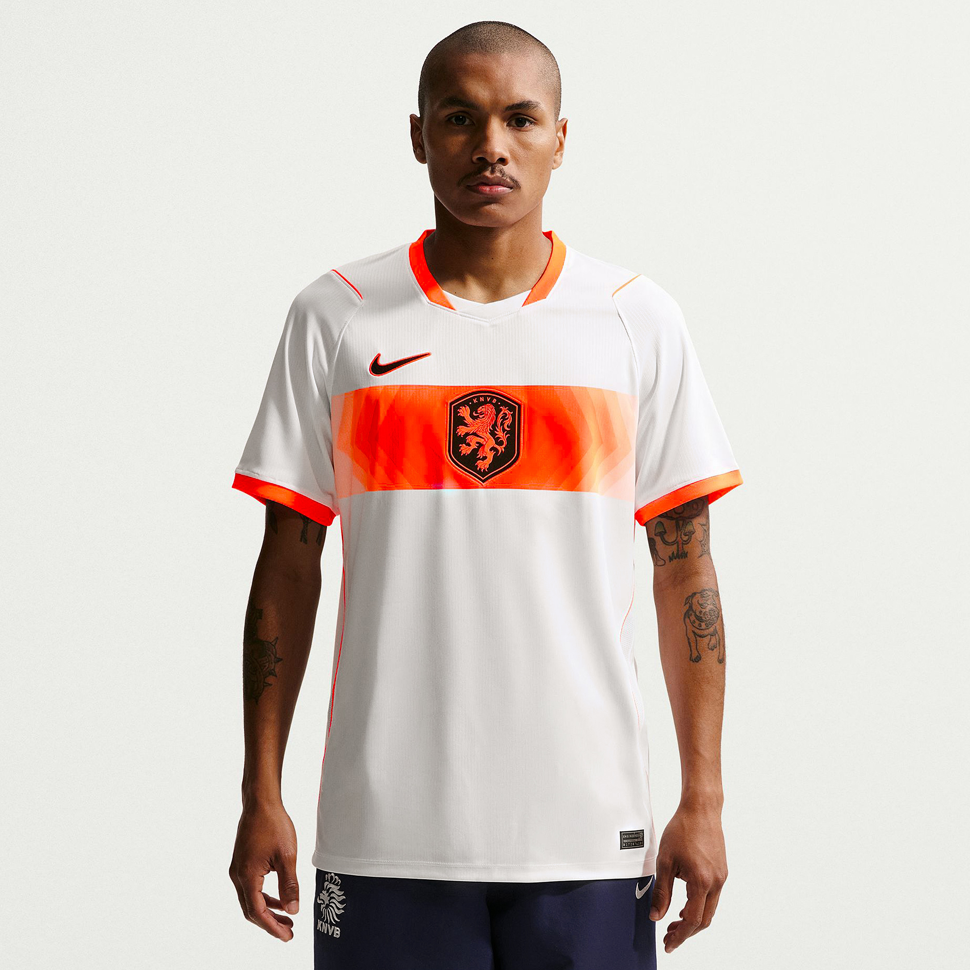 Nike Netherlands 2026 Dri Fit Stadium Away Shirt Hyper Crimson Black White