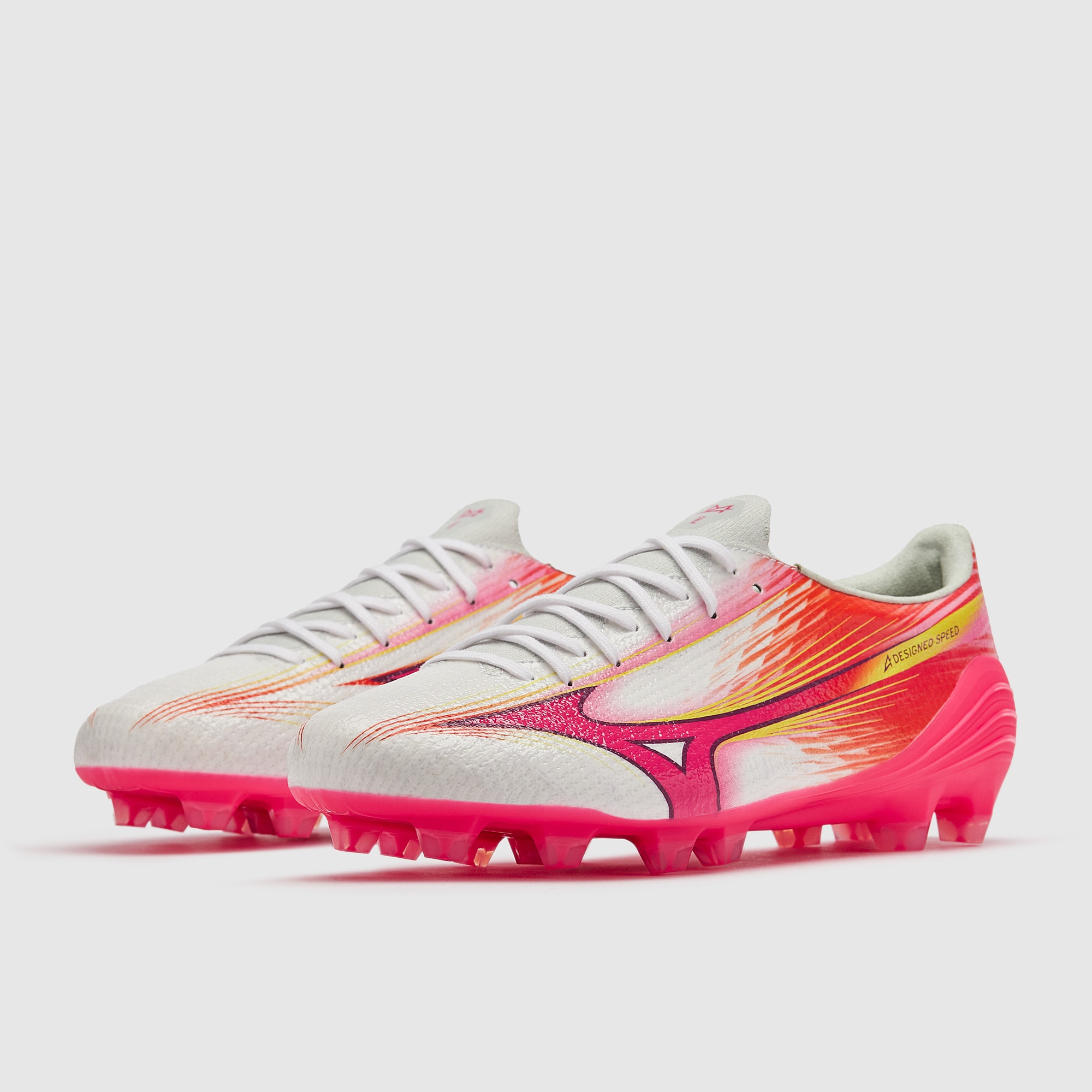 Mizuno Alpha III Pro Firm Ground - White/Fuchsia Purple - Adult