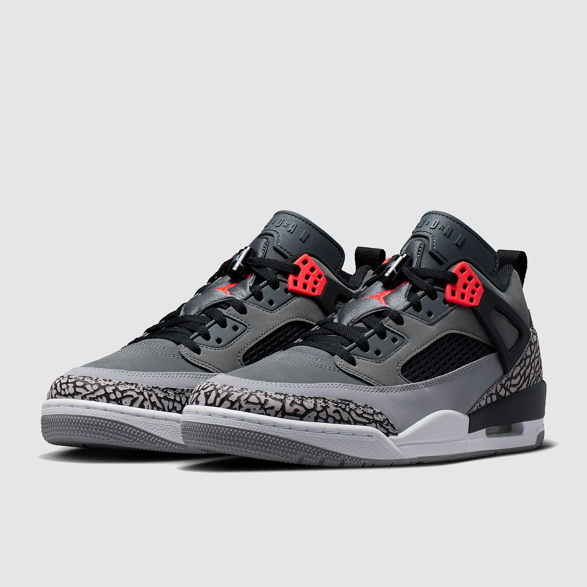Jordan Spizike Low Dk Infrared Black Cement White Grey