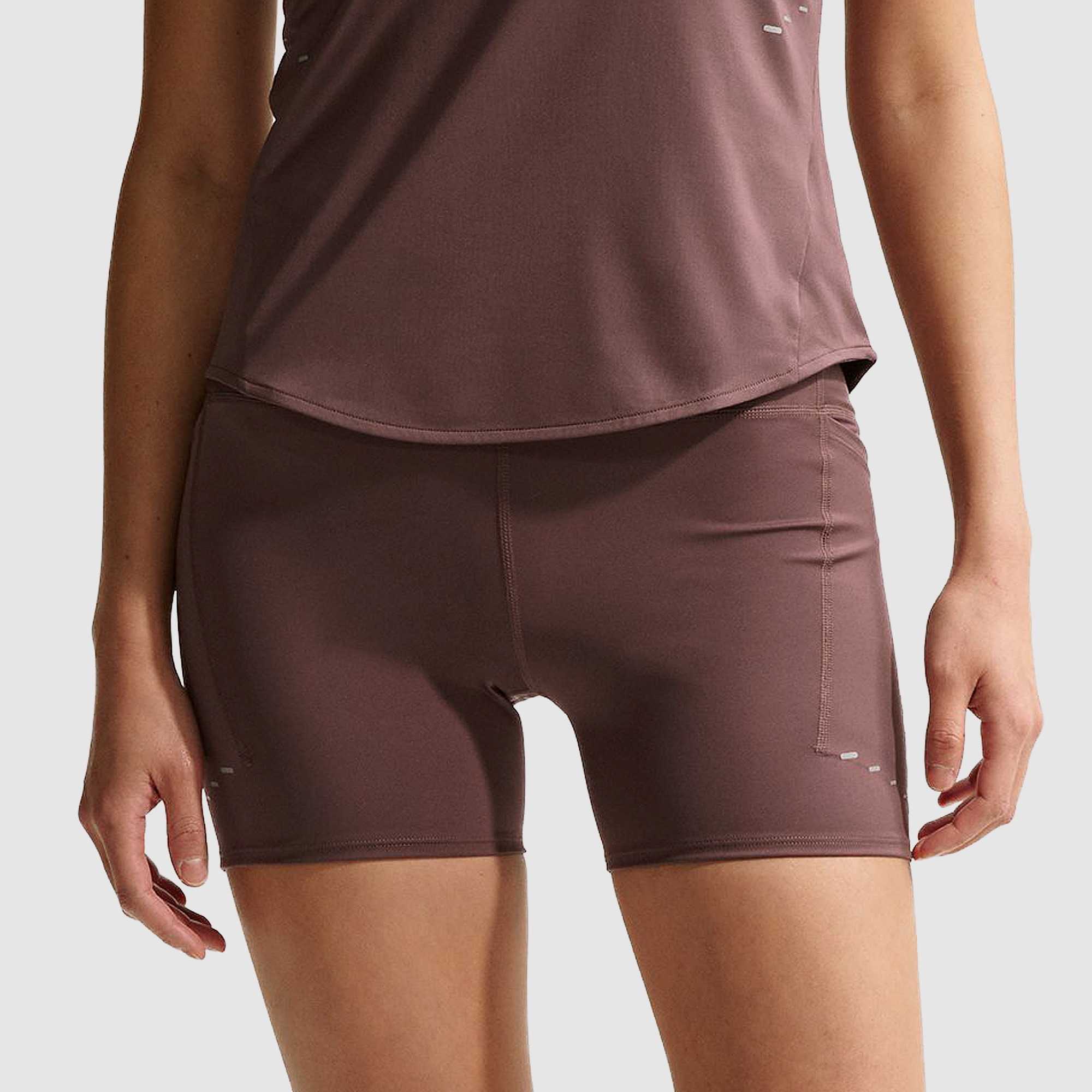 Nike Womens High Waisted 4Inch Short Leggings Tattoo Reflective Silv Purple