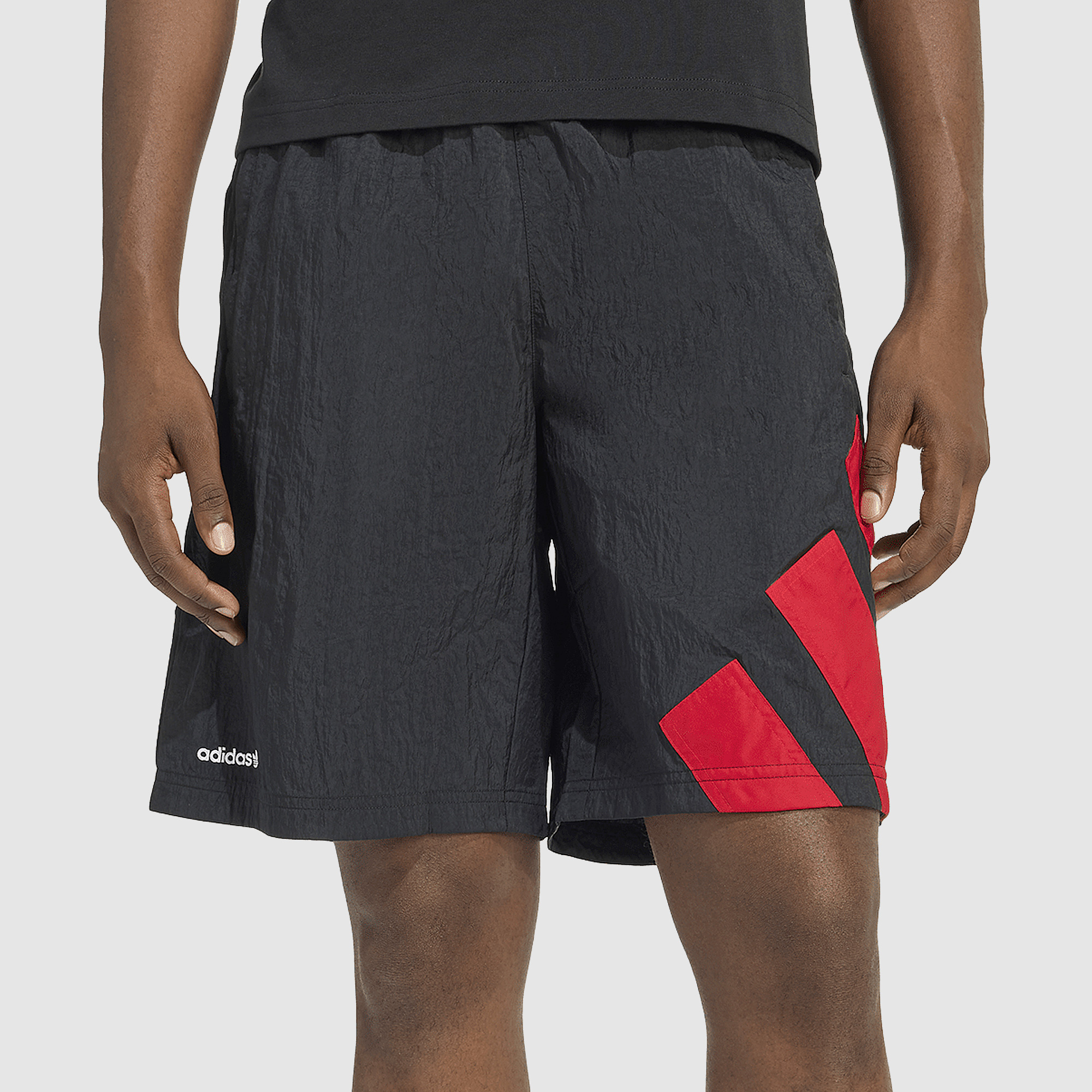Adidas Originals Adicolor Blocked Shorts Better Scarlet Black