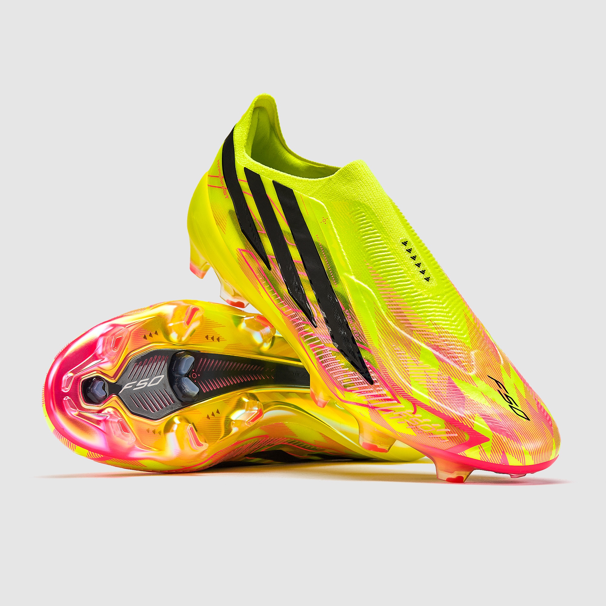 adidas F50 Hyperfast Elite Schnürungslos FG - Gelb/Schwarz/Solar Turbo