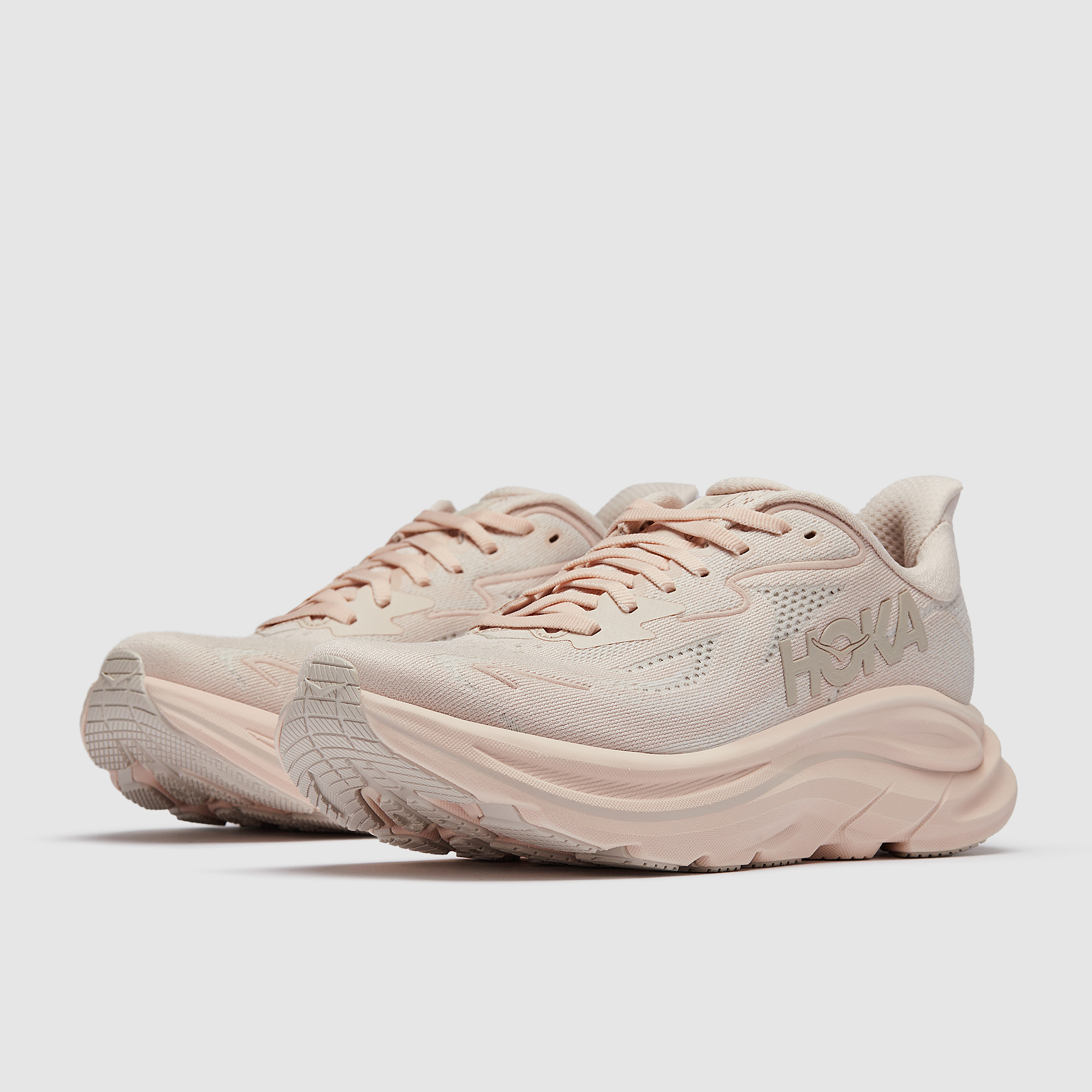 Hoka Womens Clifton 10 Beech Wood Rose Cream Beige