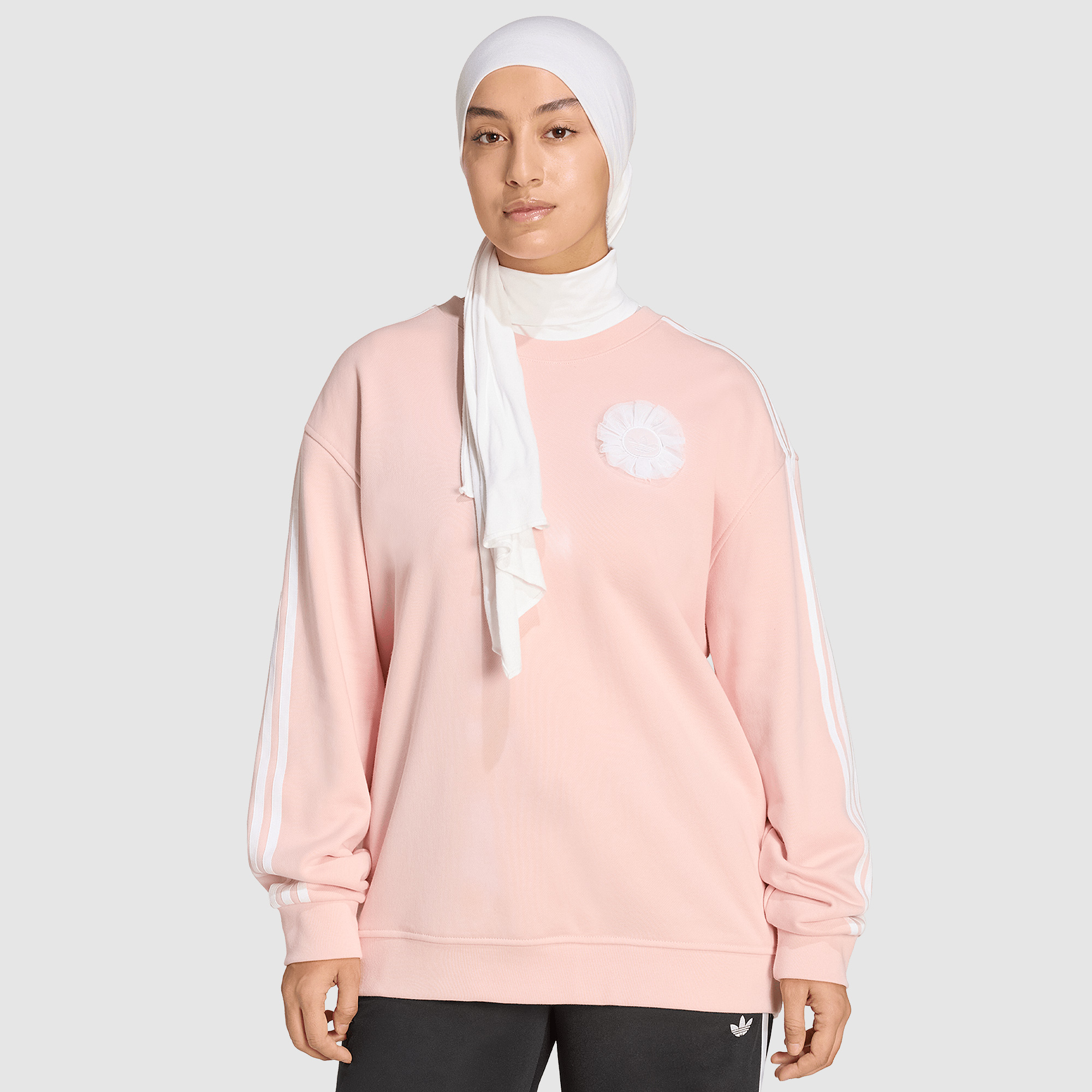 Adidas Originals Womens Branding Crew Sweatshirt Pink