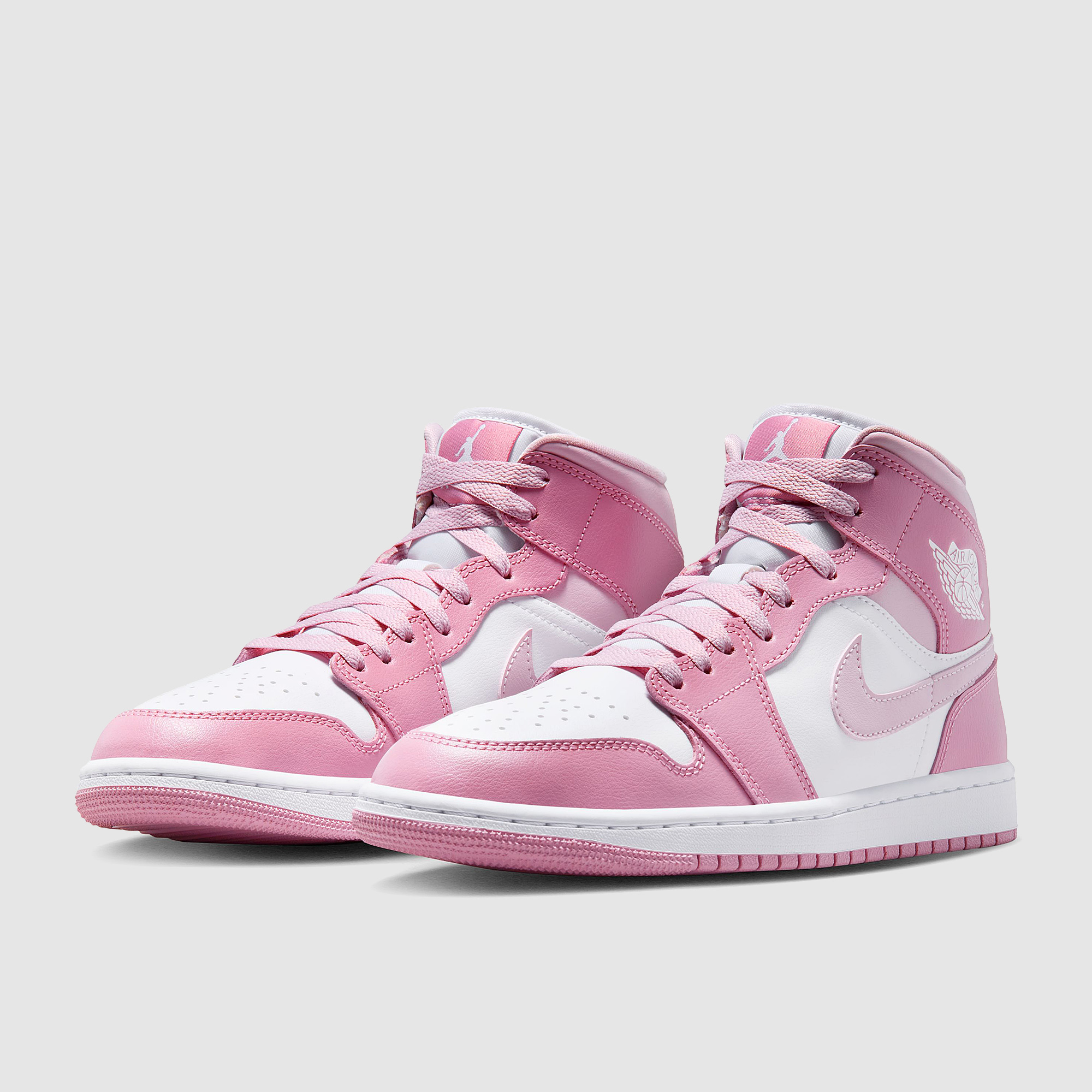 Jordan Womens Air 1 Mid Elemental Sail Iced Carmine Coconut Milk Pink