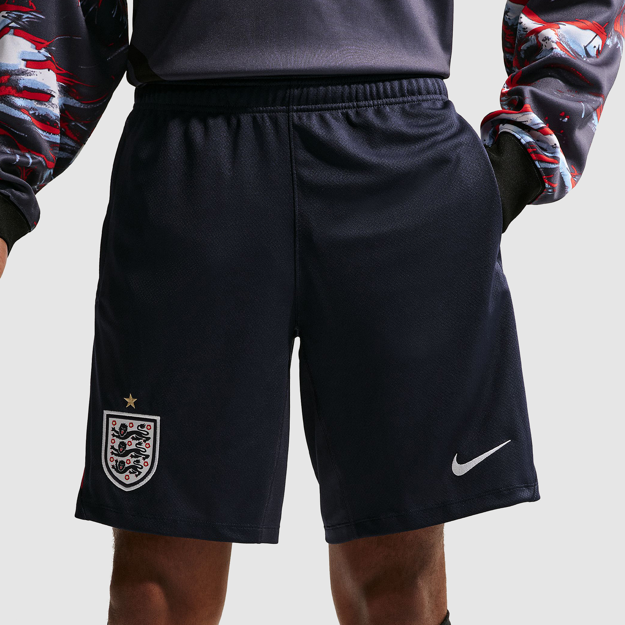 Nike England 2026 Dri Fit Strike Shorts Obsidian Work White Blue