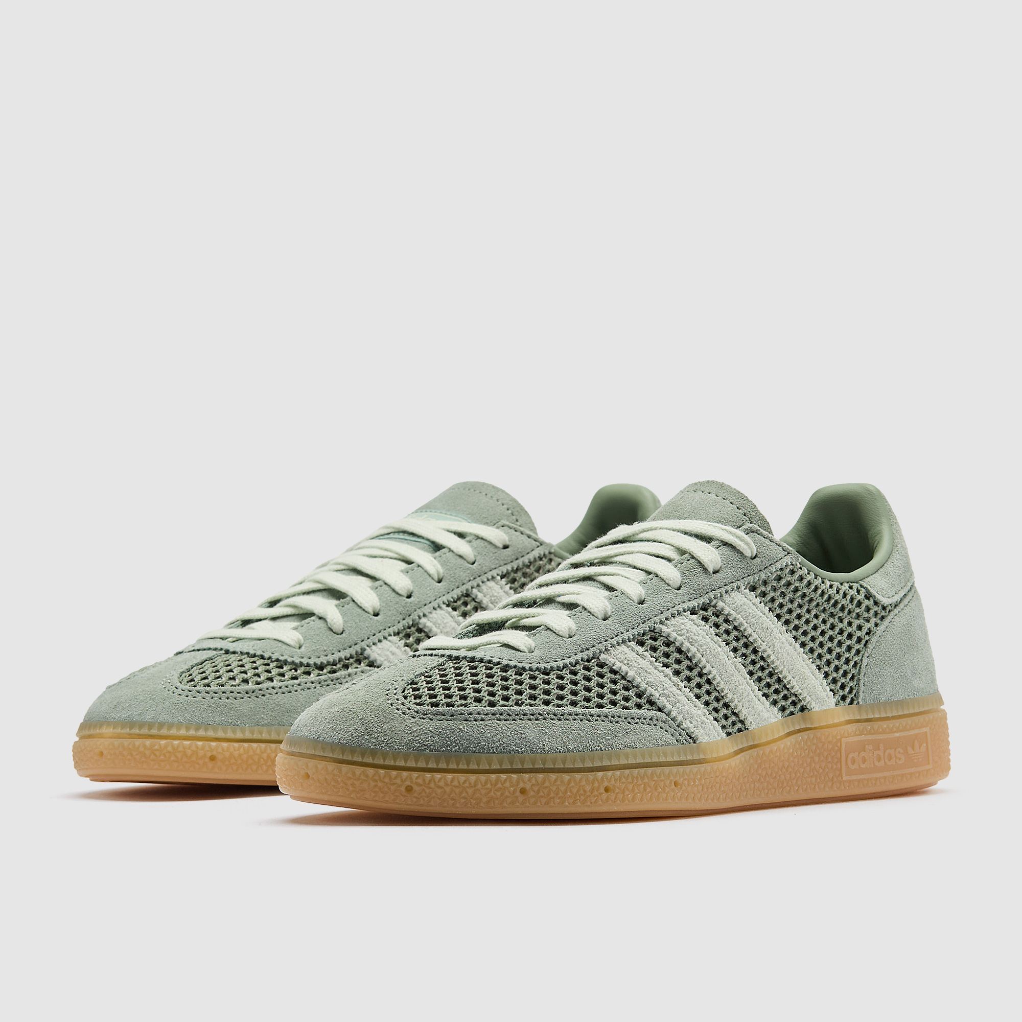 Adidas Originals Womens Handball Spezial Silver Linen Gum Green