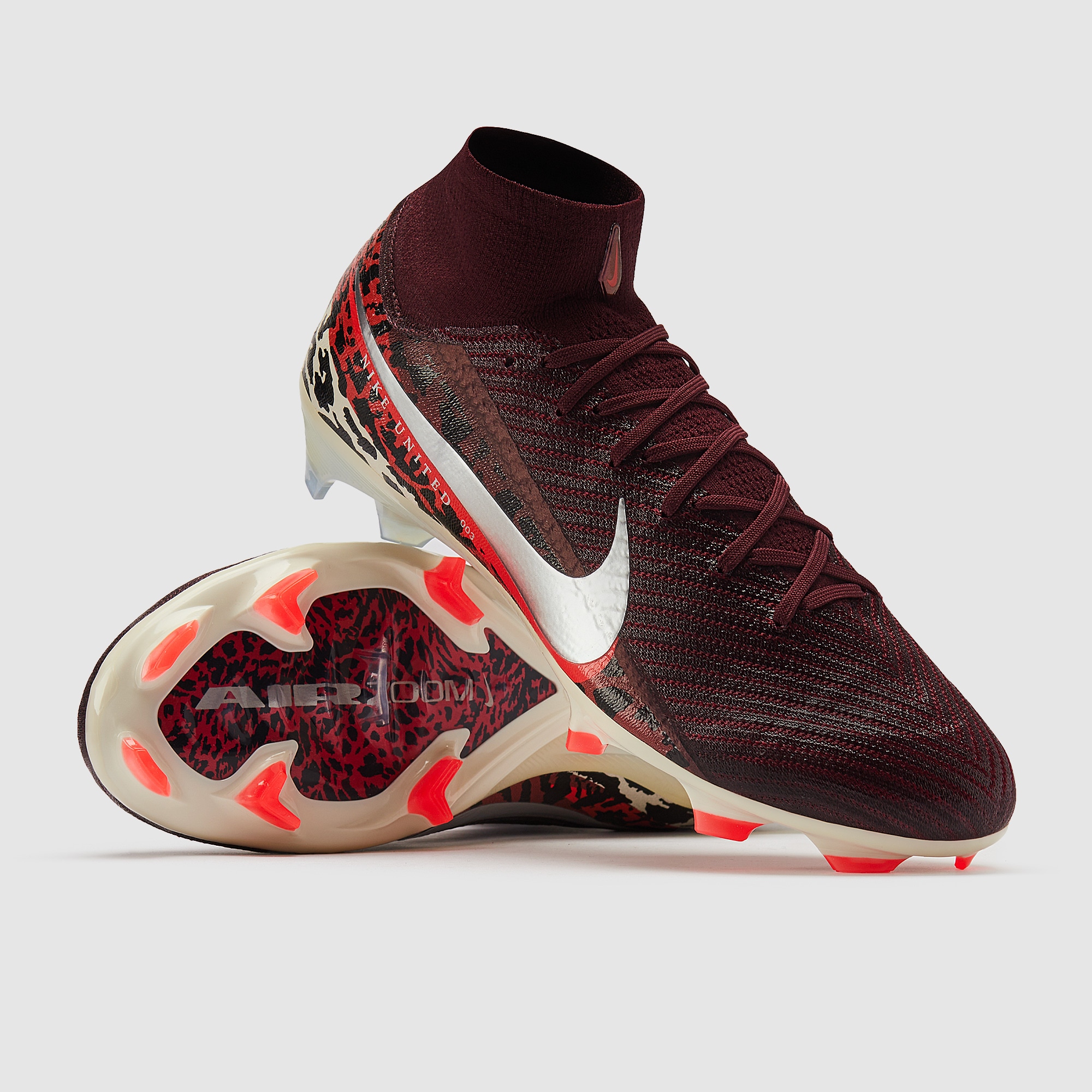 Nike Air Zoom Mercurial Superfly X Elite FG - Bordeaux Crush/Argent Mét/Rouge Univ/Fossile