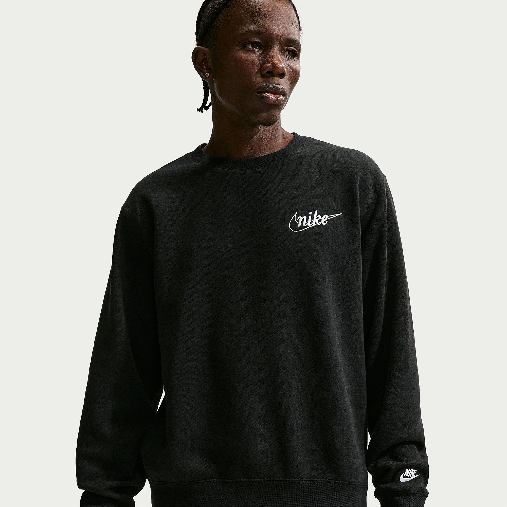 Nike Sportswear Club Fleece Crew Sweatshirt Black