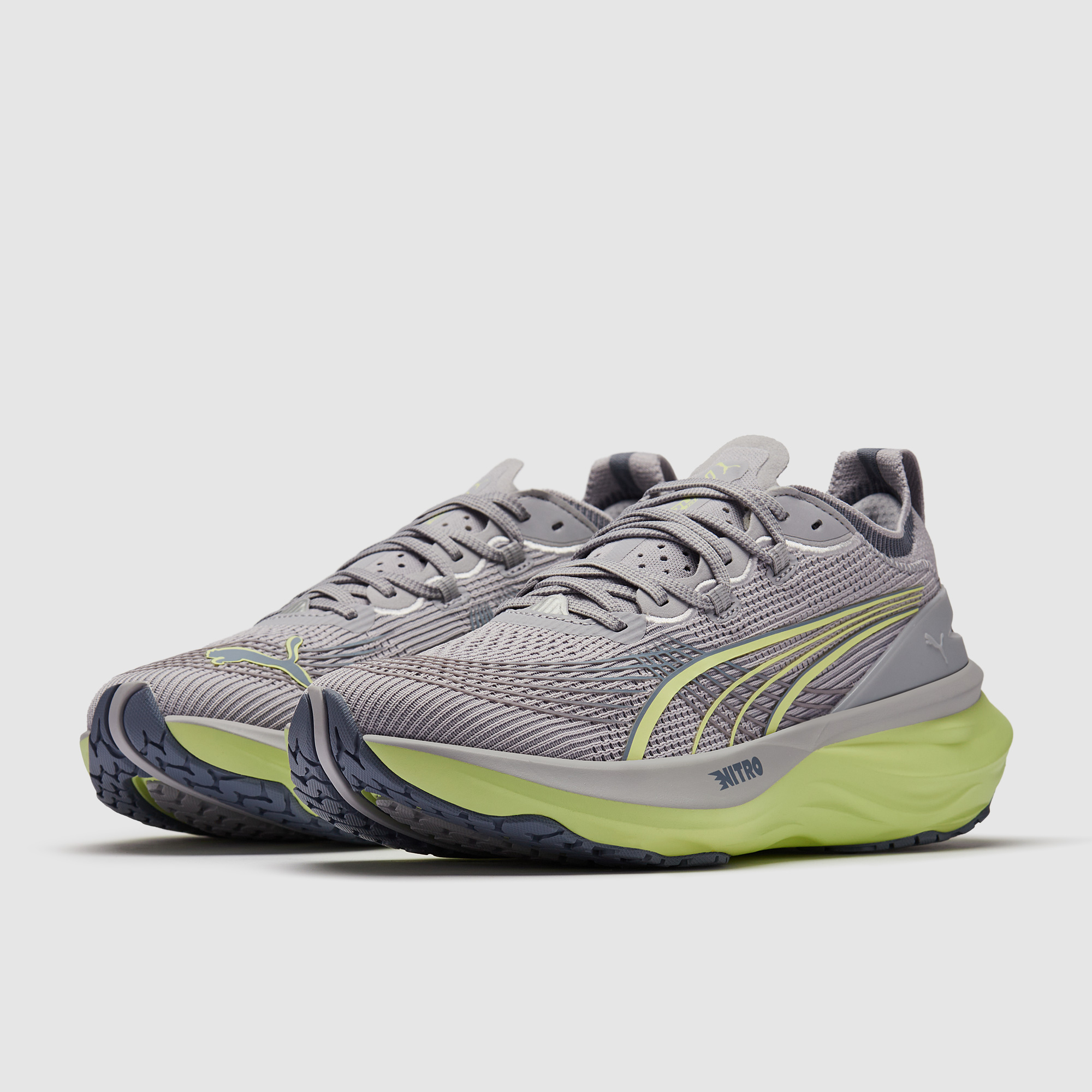 Puma Foreverrun Nitro 2 Vibrant Silver Apple Spritz Grey