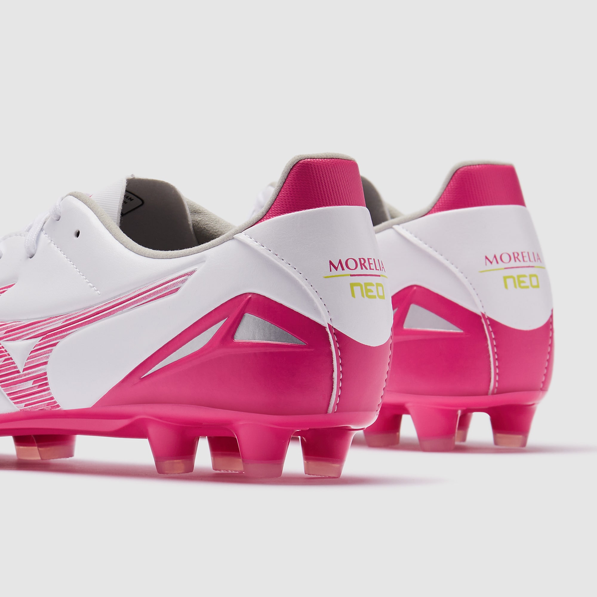Mizuno Morelia Neo IV Pro Firm Ground - White/Fuchsia Purple