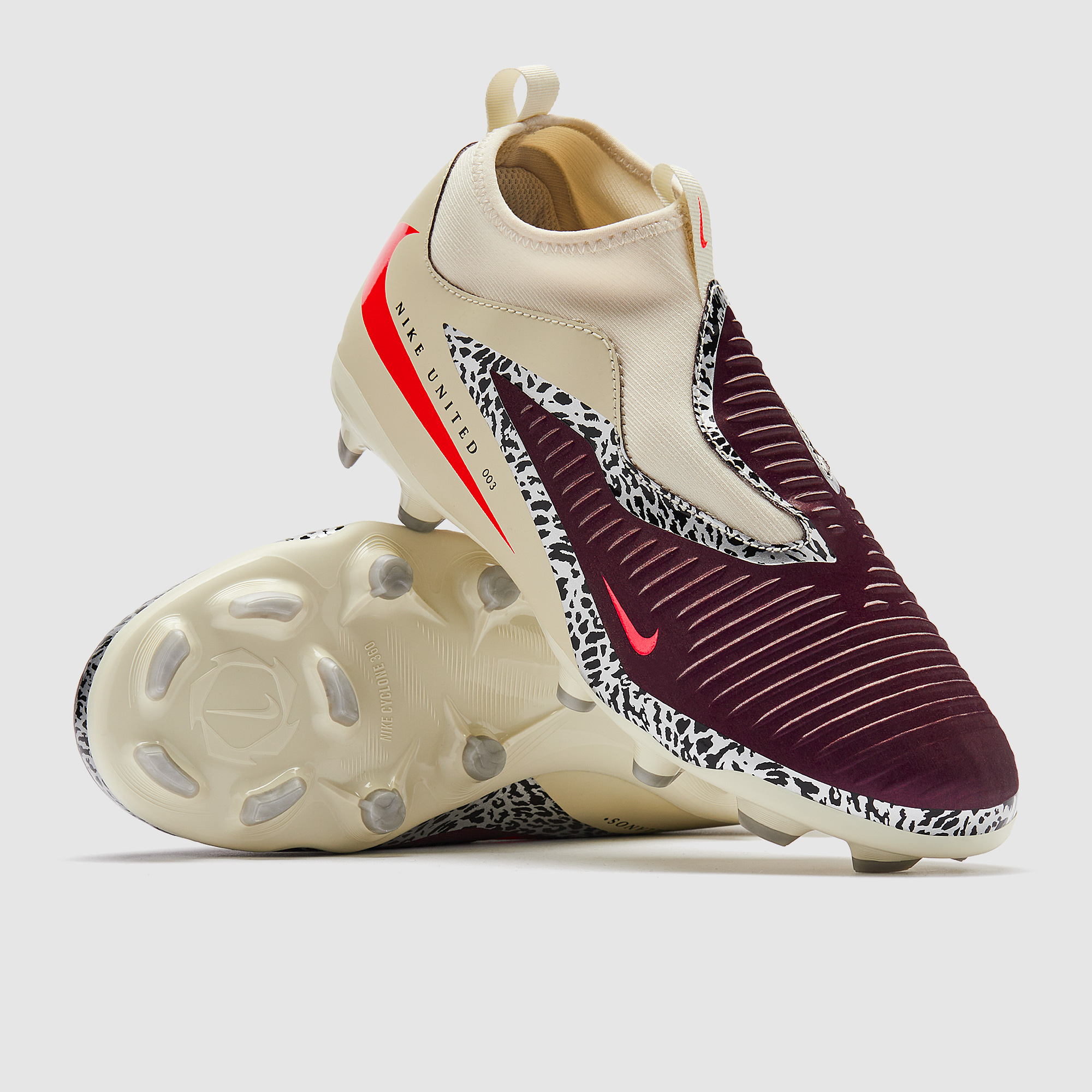 Nike Kids Phantom 6 High Academy Fg Mg Crush Univ Red Fossil Burgundy