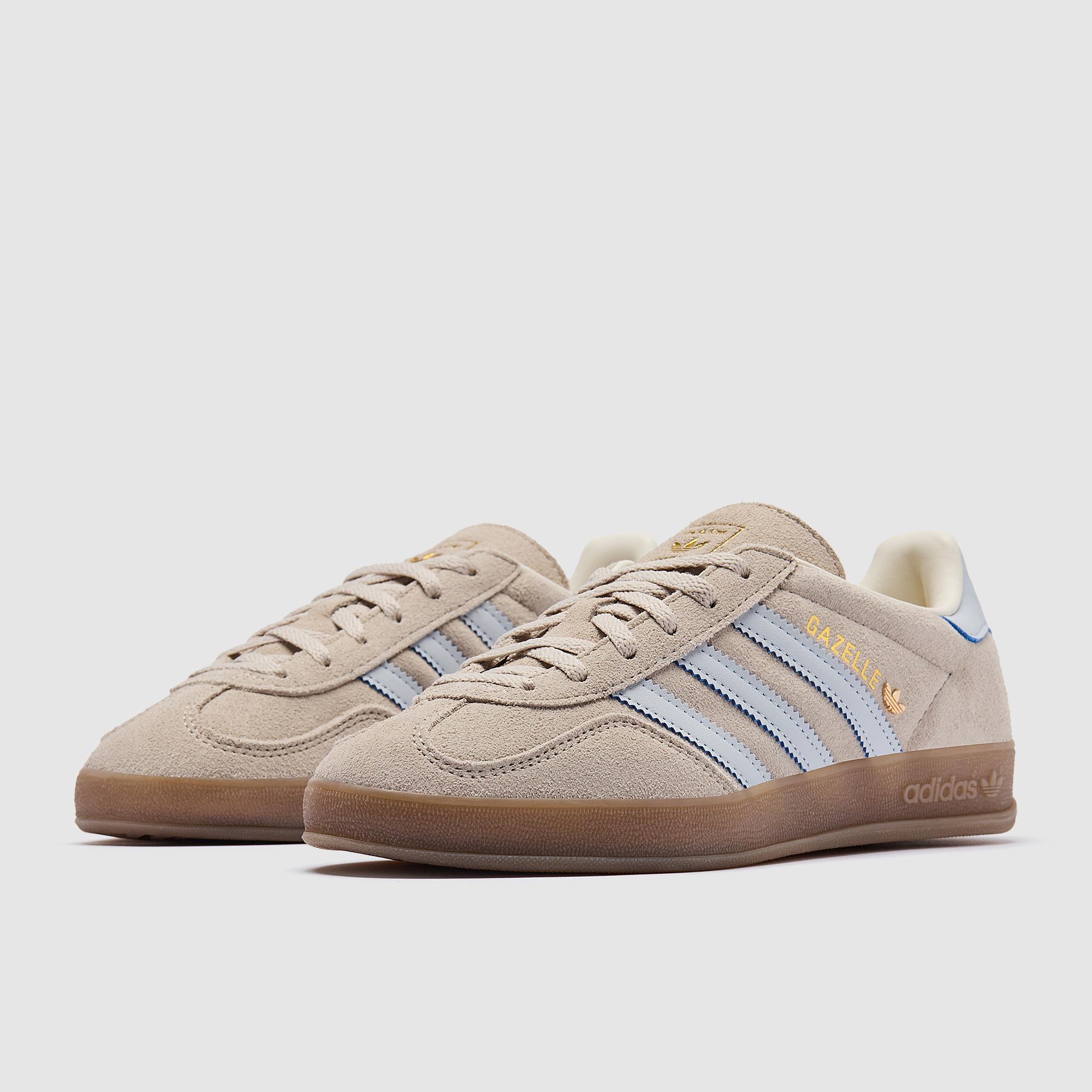 Adidas Originals Womens Gazelle Indoor Wonder Halo Blue Gum Beige