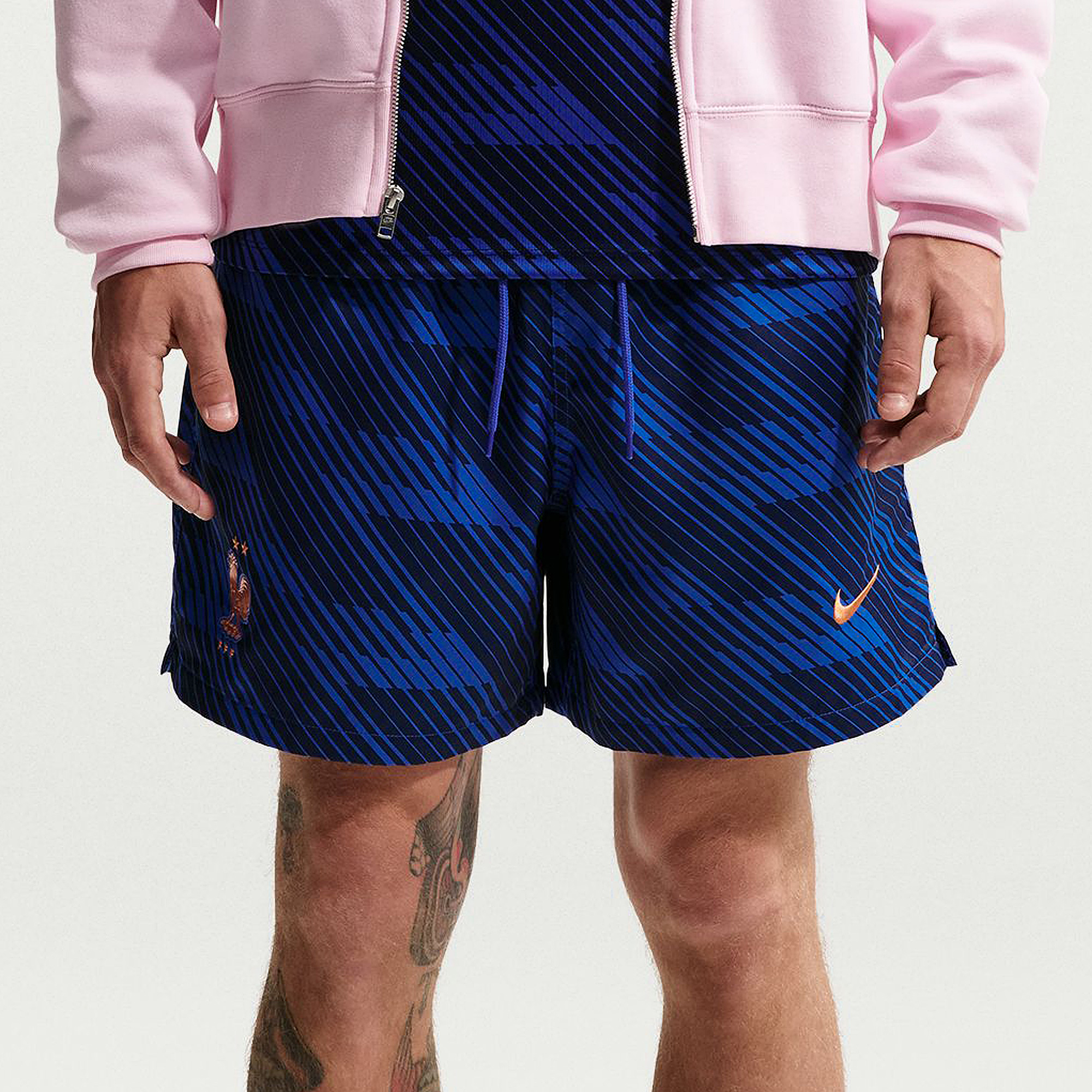 Nike France 2026 Club Flow Shorts Game Royal Metallic Copper Blue