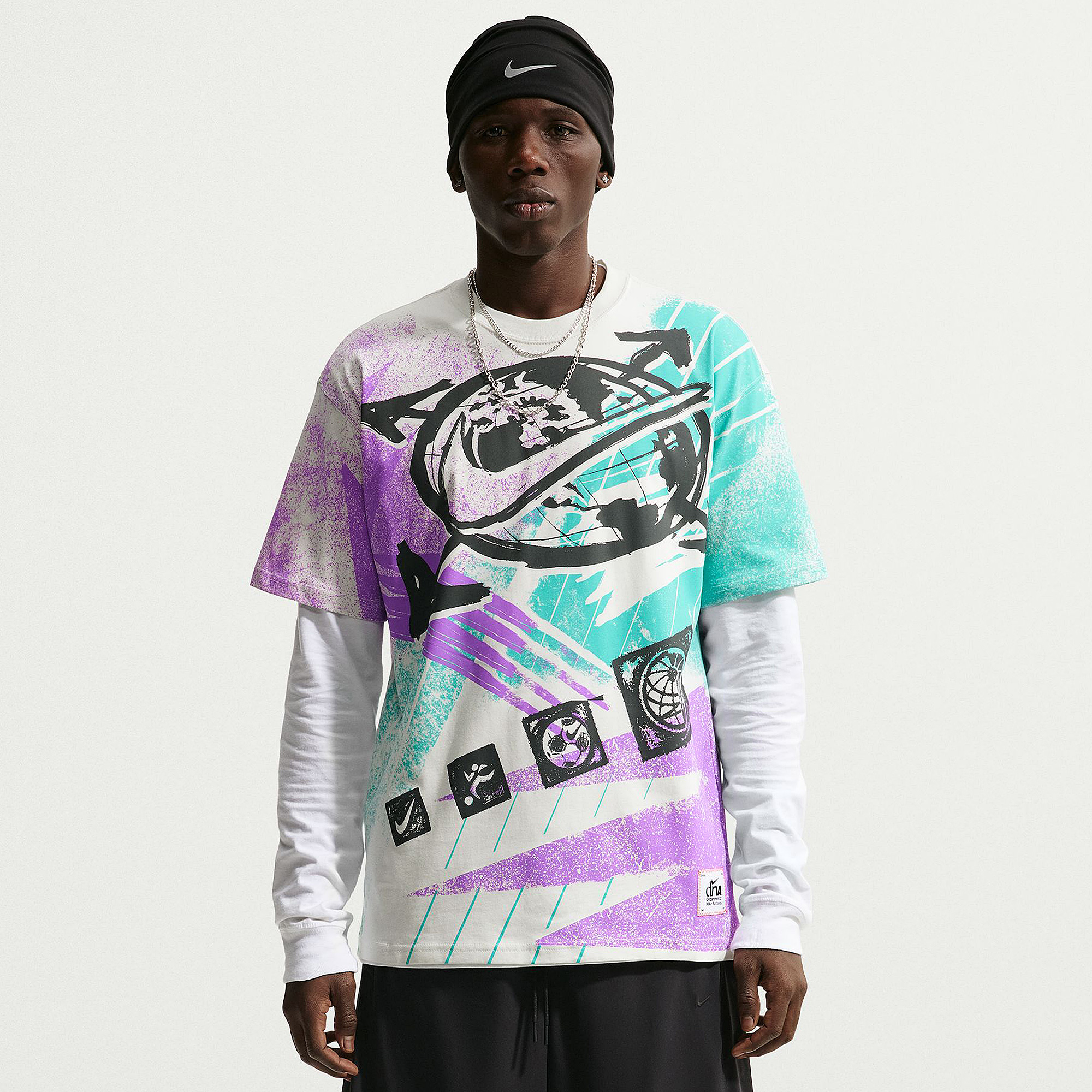 Nike Sportswear Loose Post Stamp T-Shirt - Spruce Aura - Tops