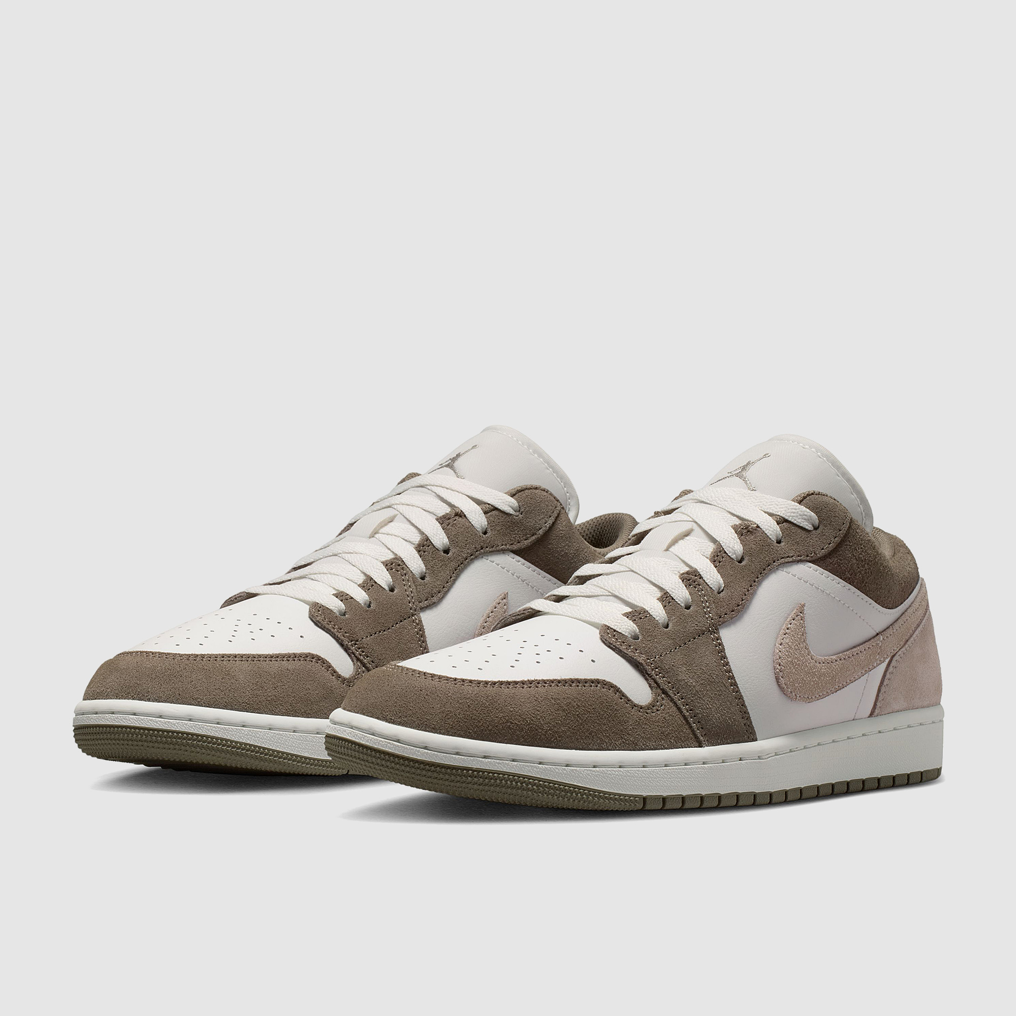 Jordan Air 1 Low Olive Enigma Stone Summit White Pale Ivory Grey