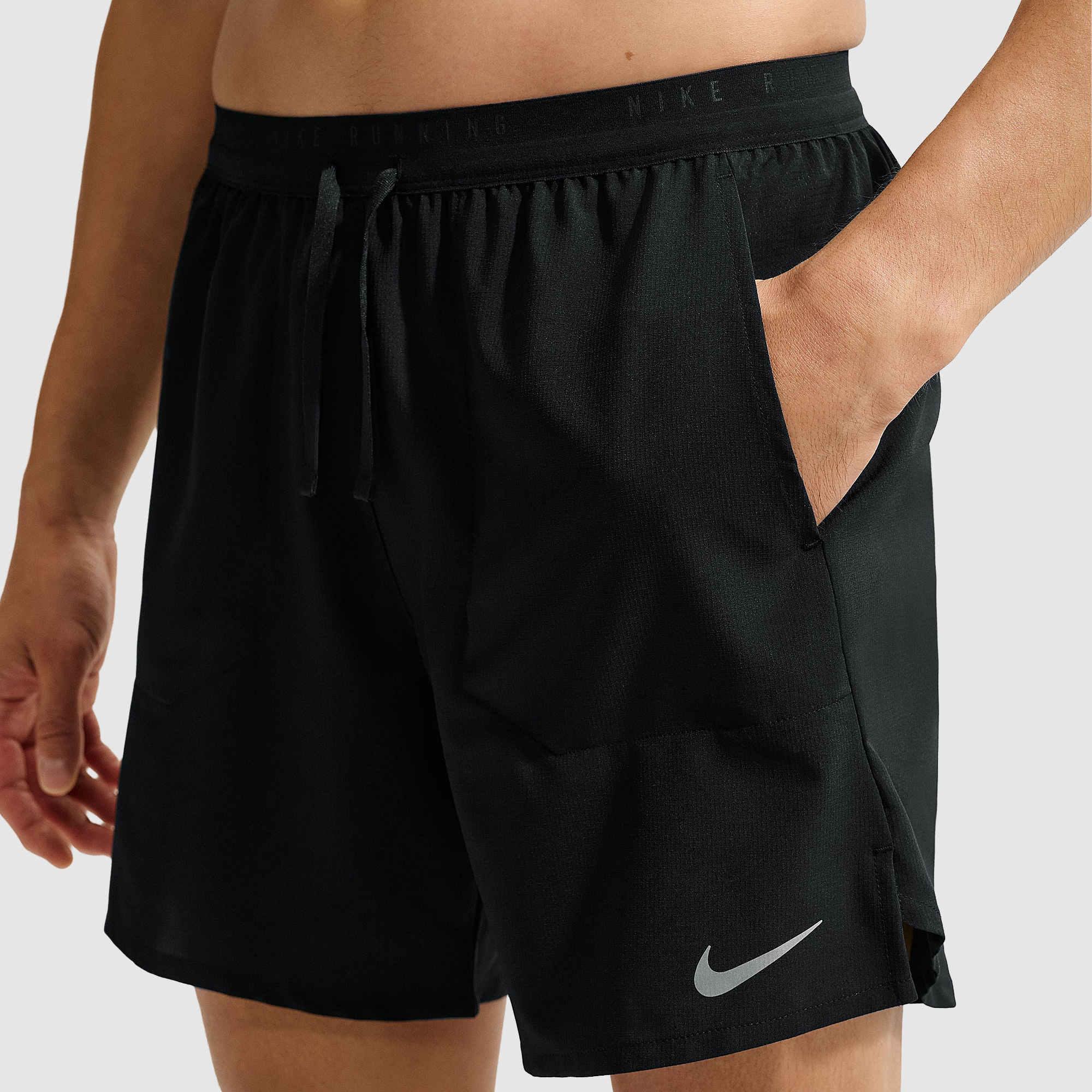 Nike Dri Fit Stride Brief Lined7 Inch Short Reflective Silv Black