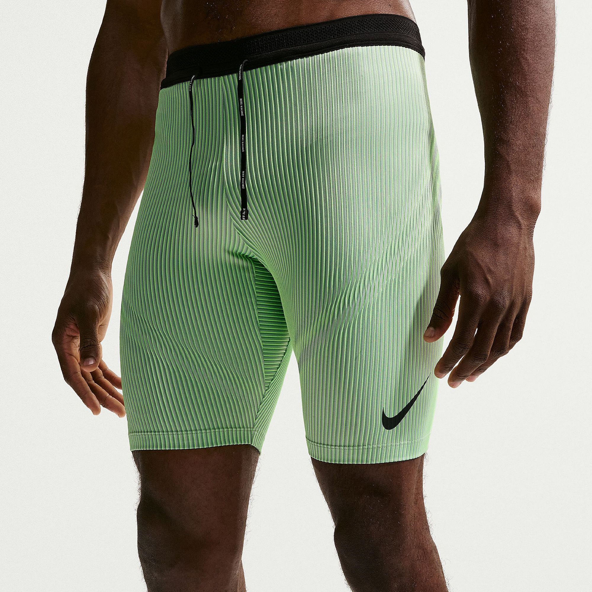 Nike Dri Fit Adv Aeroswift Brief Lined Lime Blast Steam Light Silver Black Green