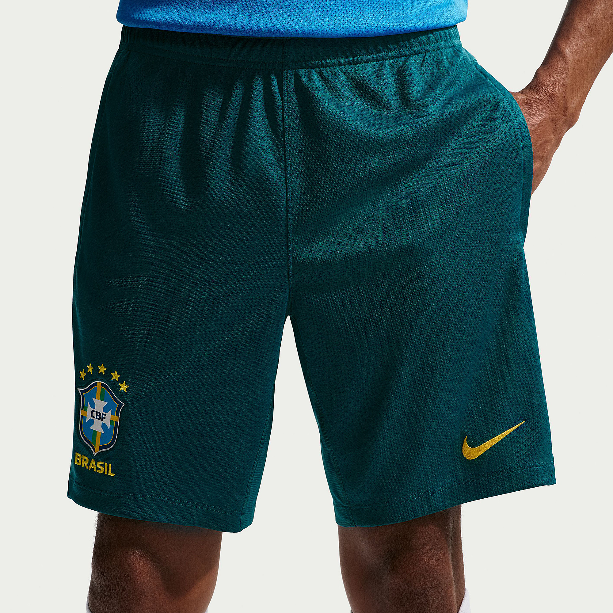 Nike Brazil 2026 Dri Fit Strike Shorts Geode Teal Light Menta Midwest Gold Blue