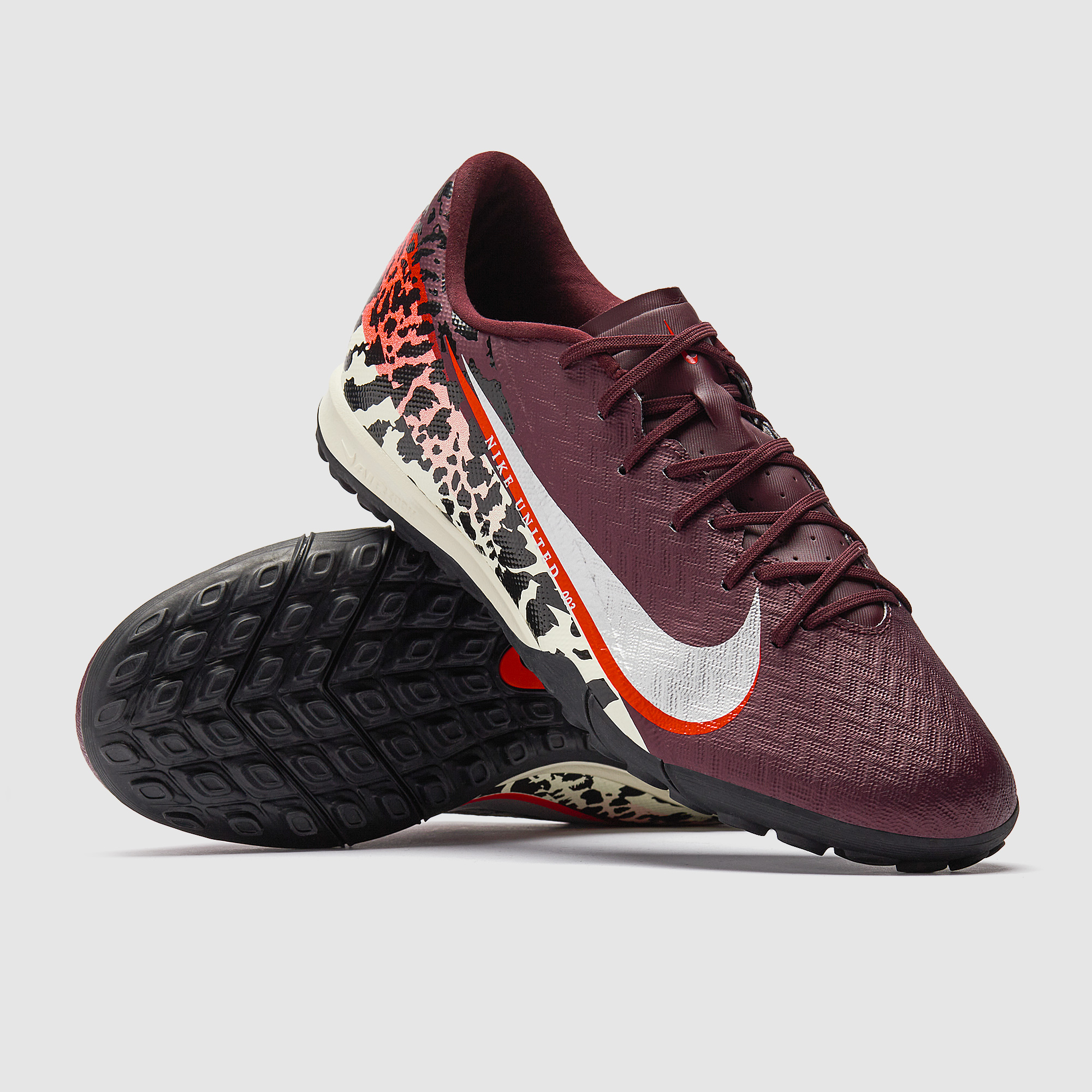 Nike Air Zoom Mercurial Vapor Xvi Academy Tf Crush Mtlc Silver Univ Red Fossil Burgundy