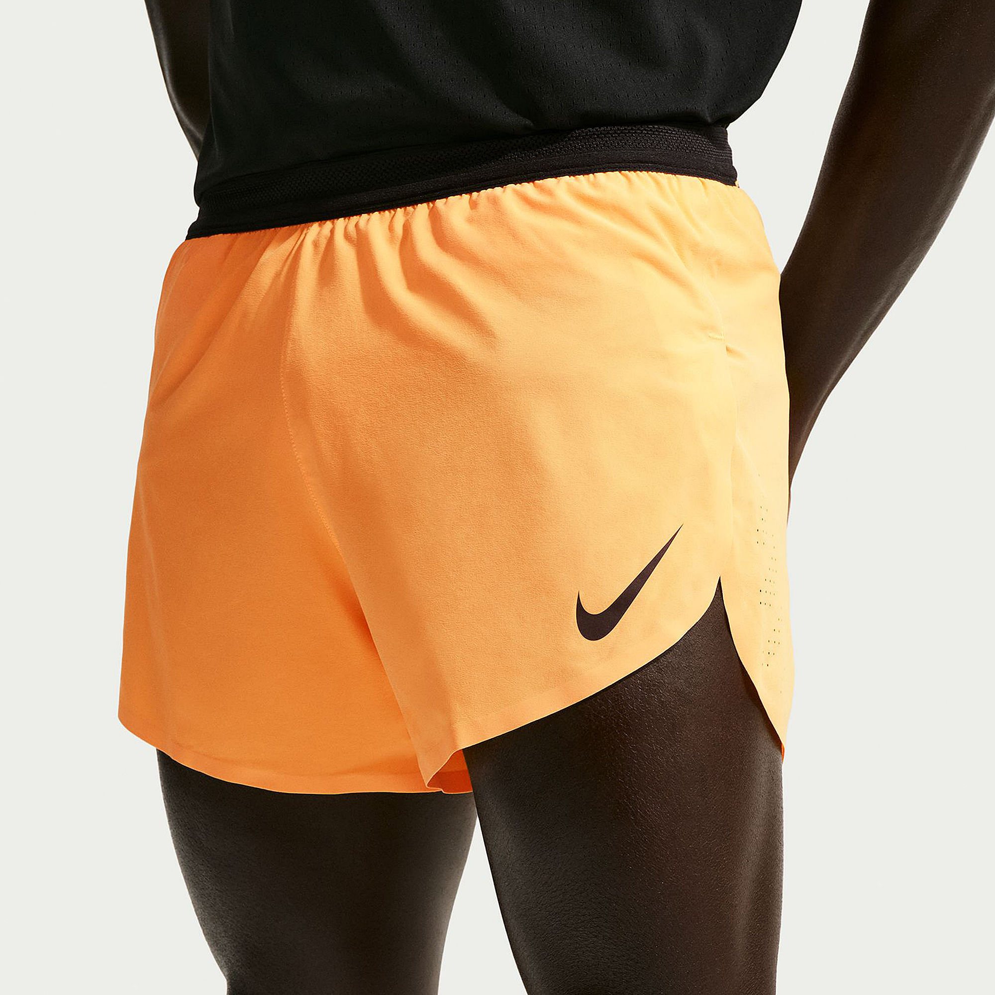 Nike Dri Fit Adv Breif Lined 4Inch Shorts Laser Black Orange