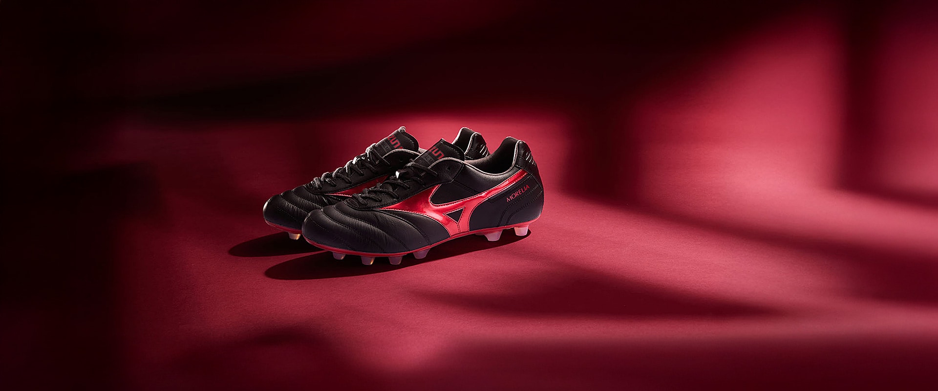 Mizuno Morelia II サッカーシューズ ブラック/レッド Mizuno Morelia II Made in Japan - Black/White/Red - Mens Boots