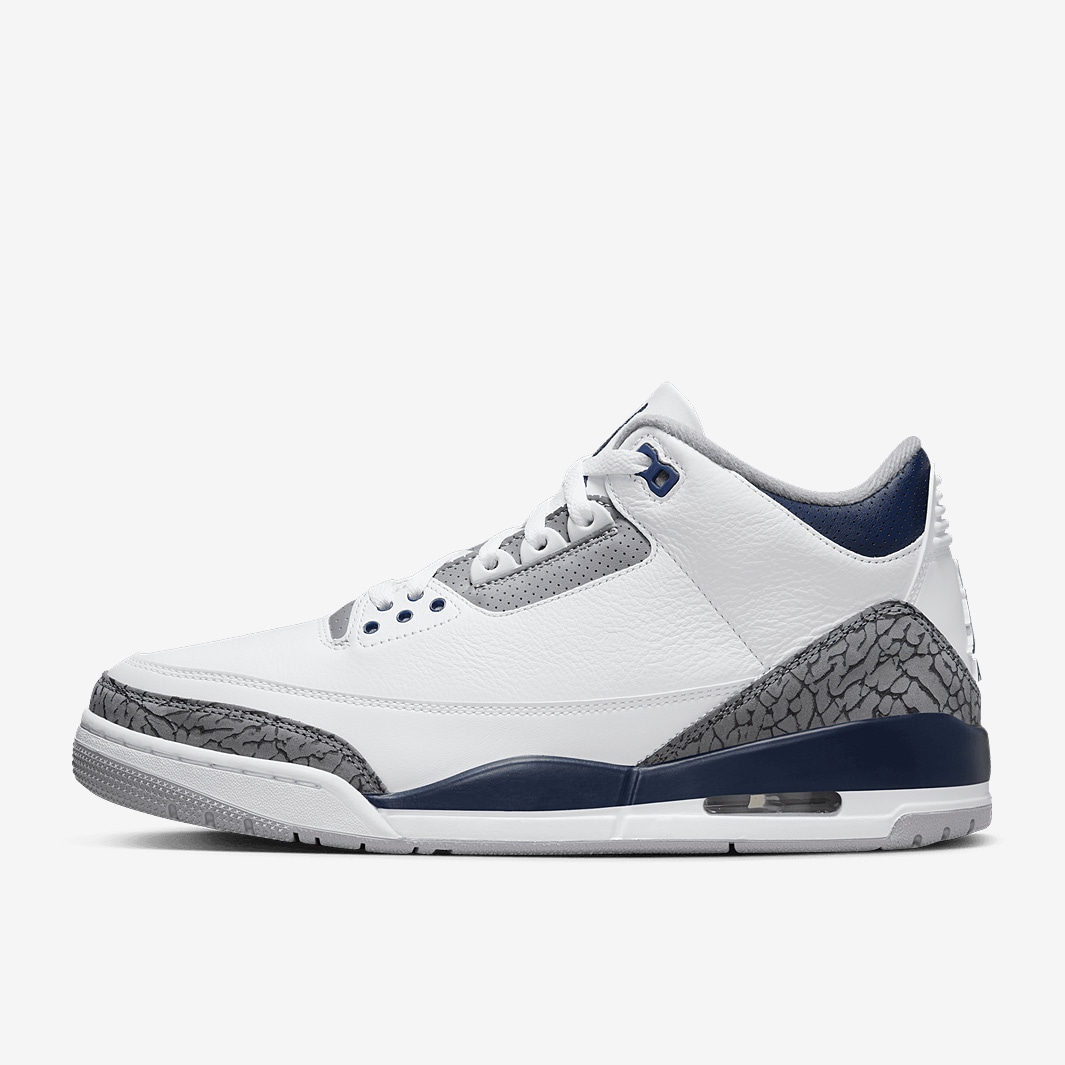 retro 3 jordans blue and white