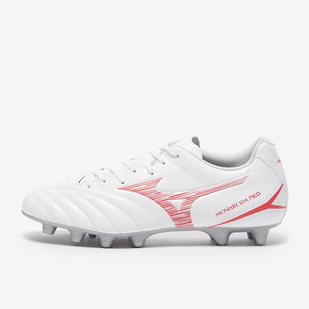 Mizunio Monarcida Neo III Select Firm Ground - White/Radiant Red