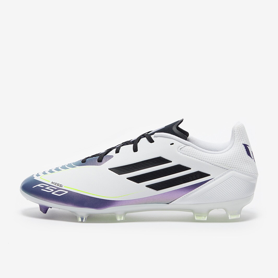 adidas F50 サッカーシューズ ホワイト/ブラック/パープル adidas アディダス F50 MESSI CLUB TF(ホワイト×ブラック×パープル