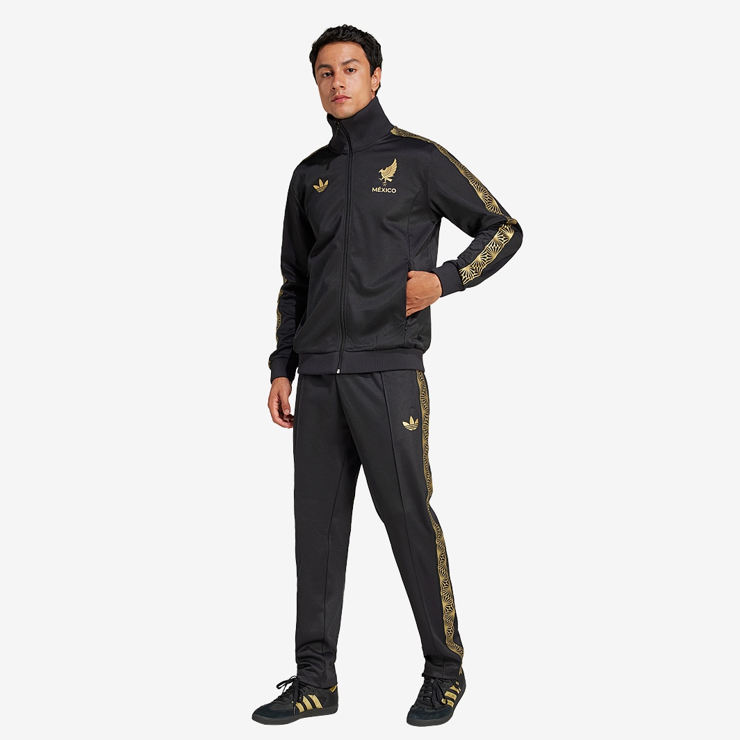adidas Originals Mexico 2025 Gold Track Top - Black - Mens Replica